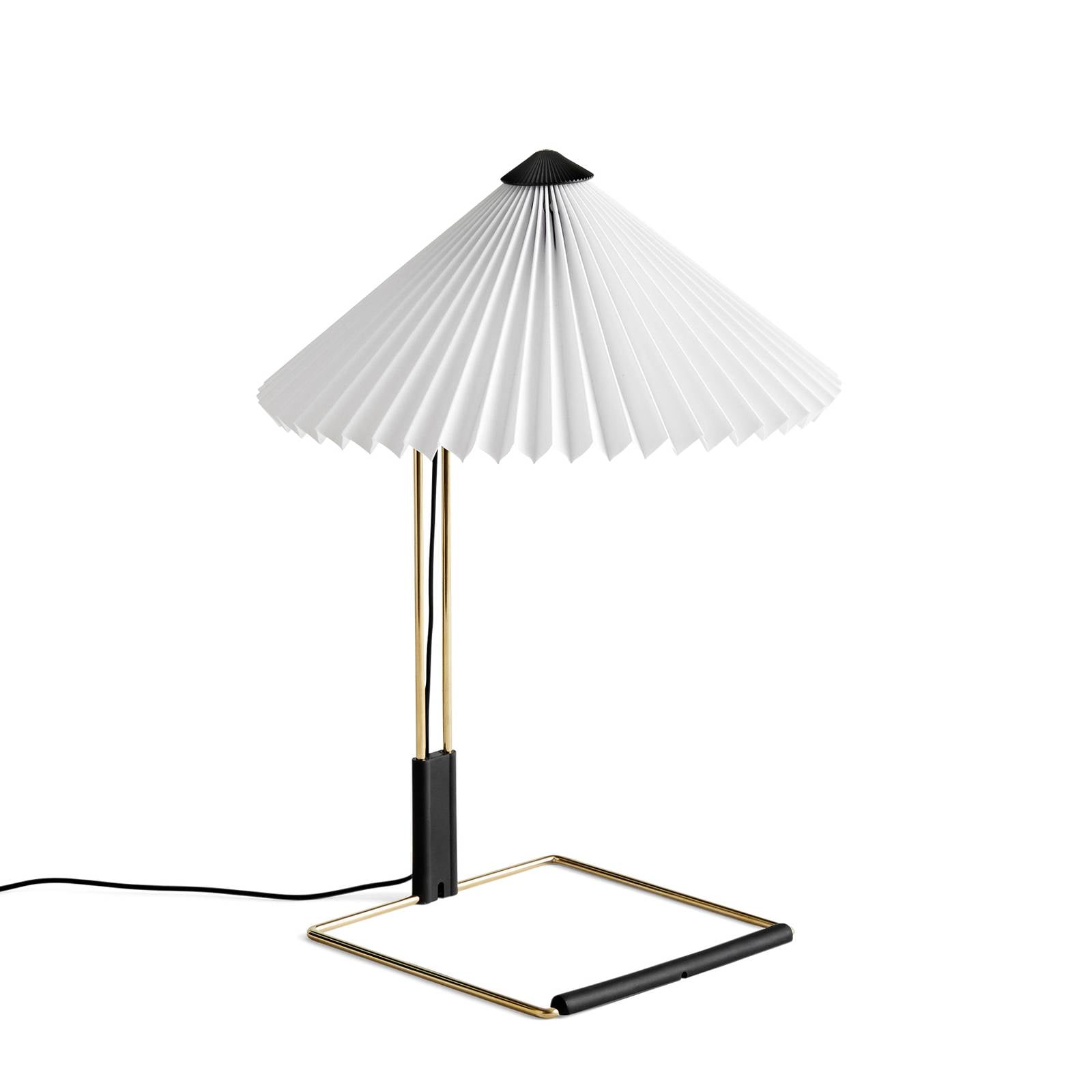 Hay LED-Tischlampe Matin, weiß/messing, Höhe 38 cm