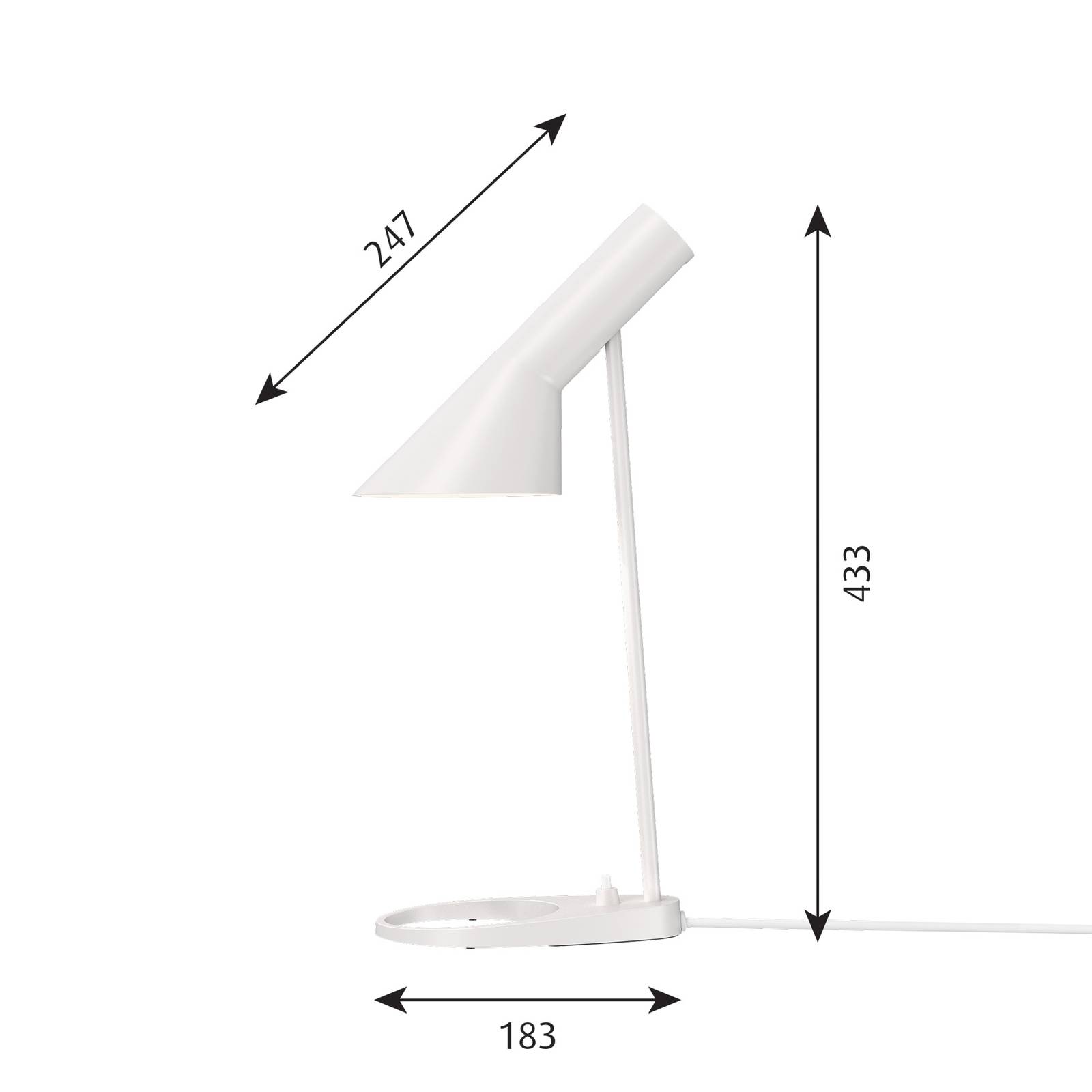 E-shop Louis Poulsen AJ Mini stolová lampa, biela