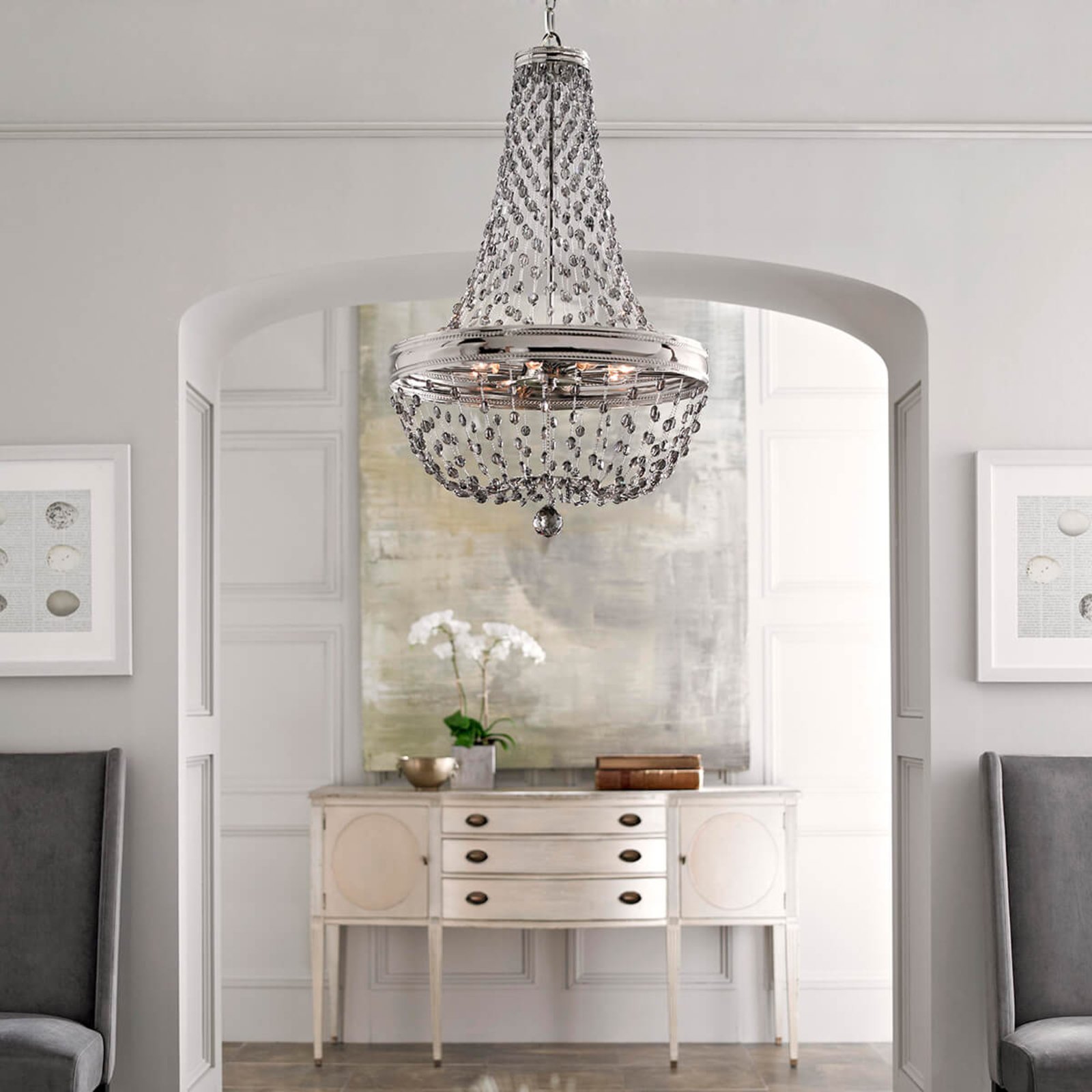 Malia crystal glass chandelier