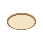 Sapana LED ceiling light, Ø29.5 cm wooden optic