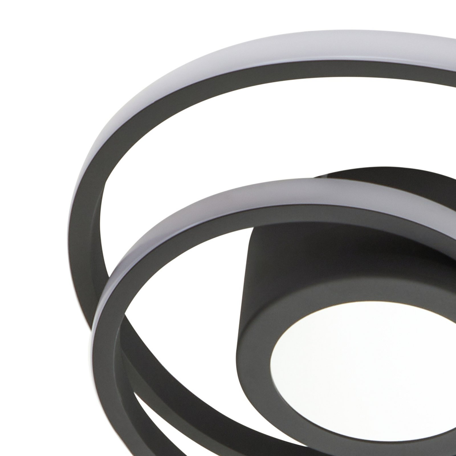 Thalina LED Ceiling Lamp 45cm Black/White - Lindby