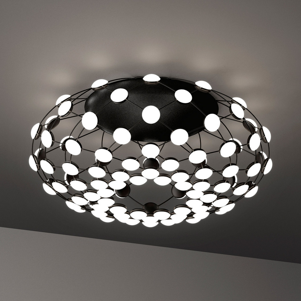 Luceplan Mesh Plafond Ø72xH32, svart från Luceplan