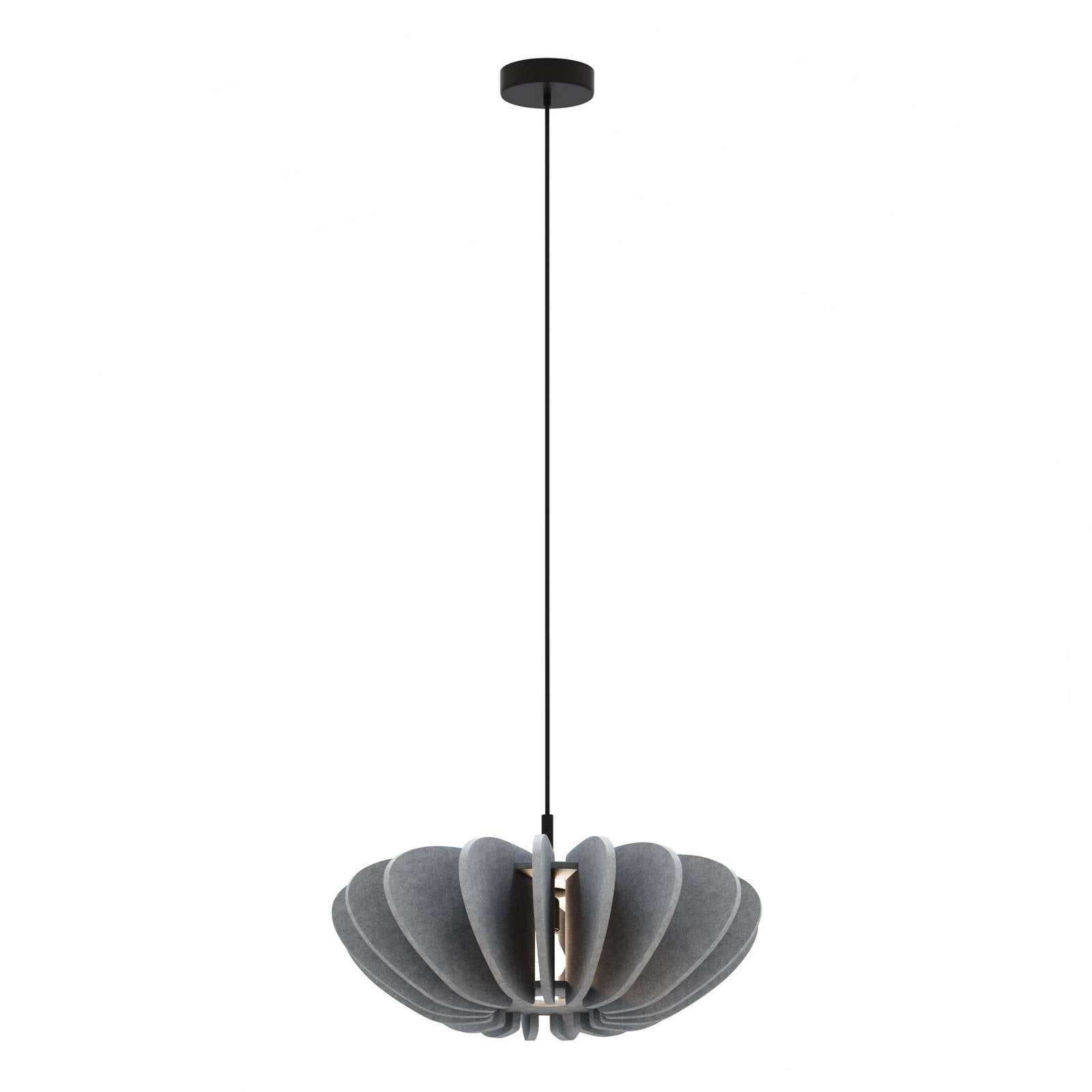 Maytoni Hängeleuchte Cambio, grau, Ø 58 cm, Filz, E27
