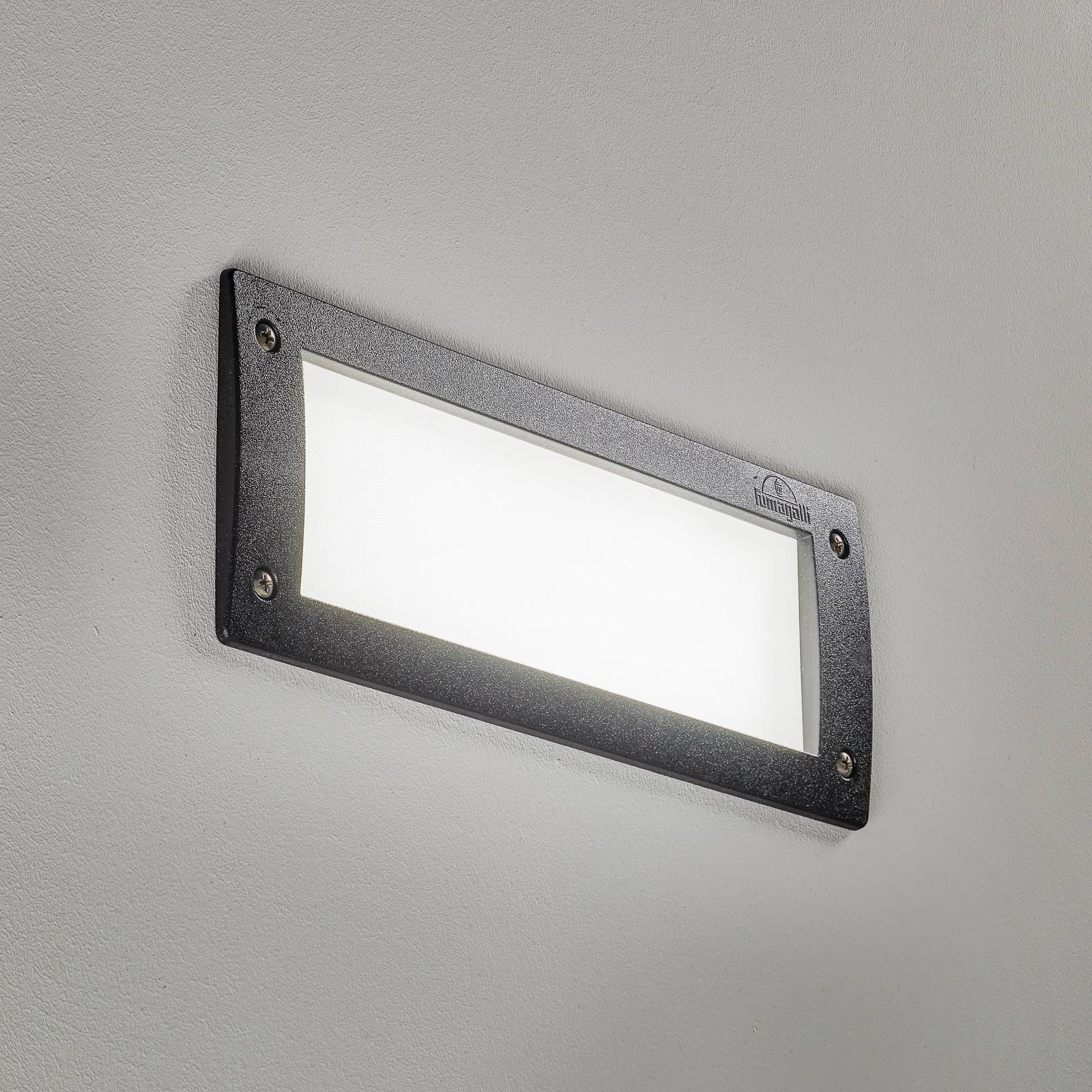 Fumagalli Applique LED encastrable Leti 300 Square noire CCT