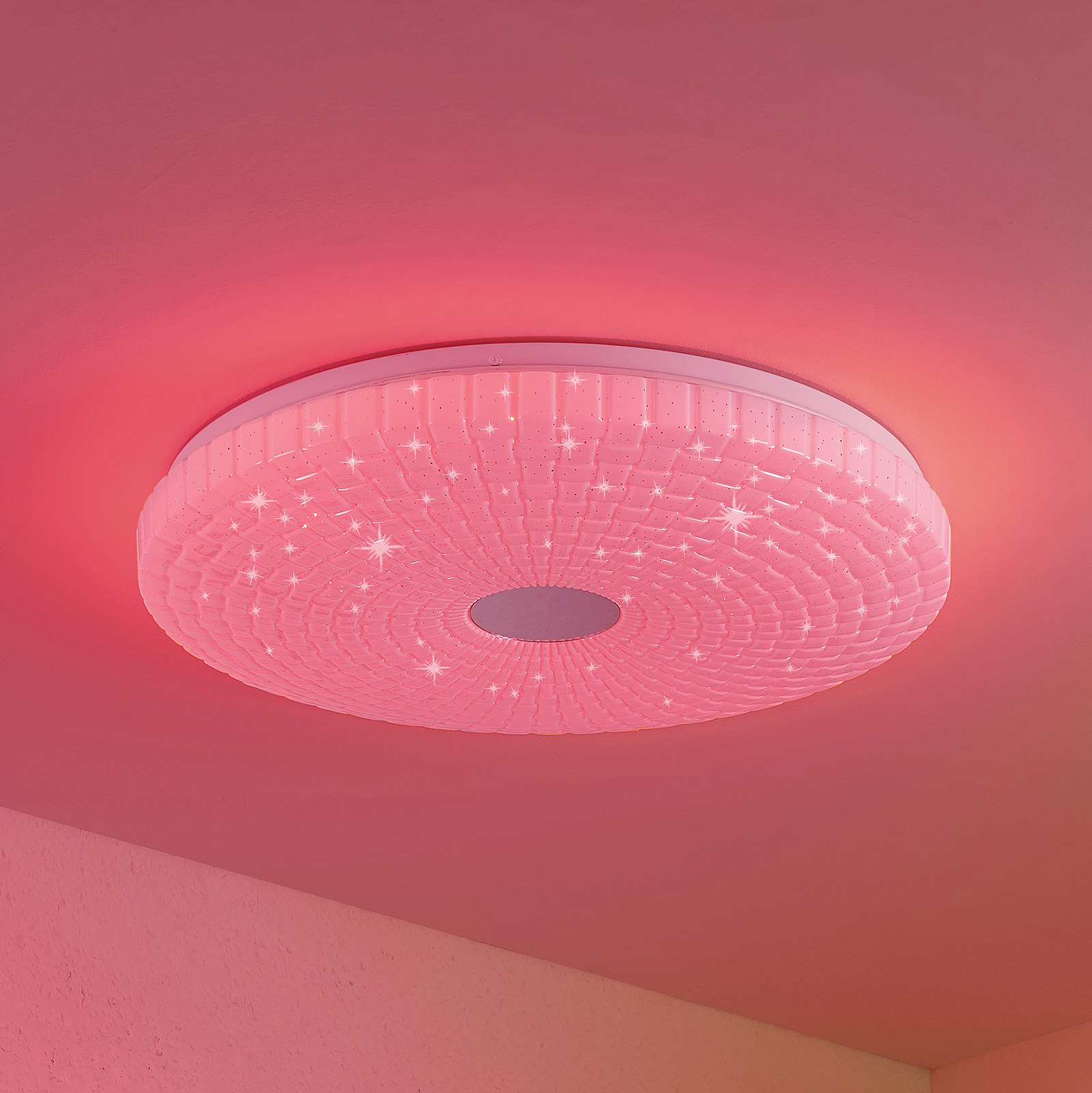 Lindby Laubini LED ceiling light, RGBW smart 48 cm