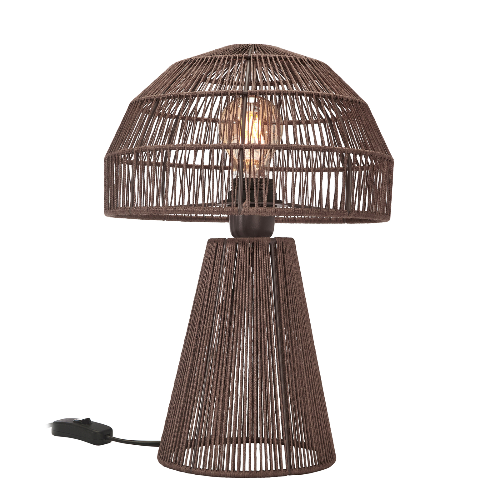 PR Home Porcini stolová lampa výška 37 cm hnedá