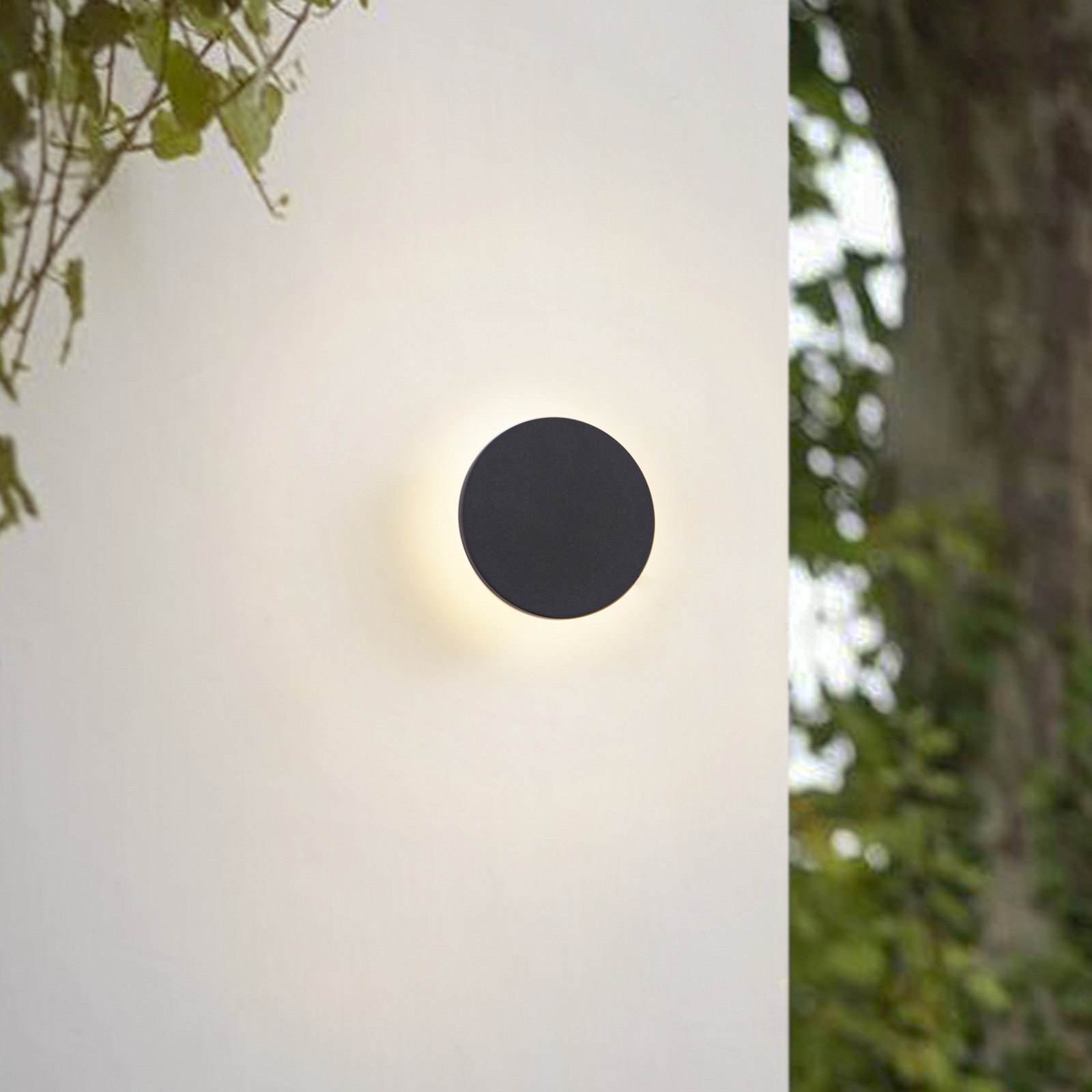 Arcchio applique da esterni LED Gravo, Ø 16 cm, nero, IP65