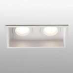 Lampe encastrable Hyde, 2 lampes IP44 en blanc