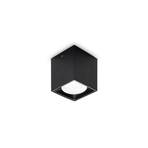 Ideal Lux LED downlight Dot Square black aluminium 3,000 K