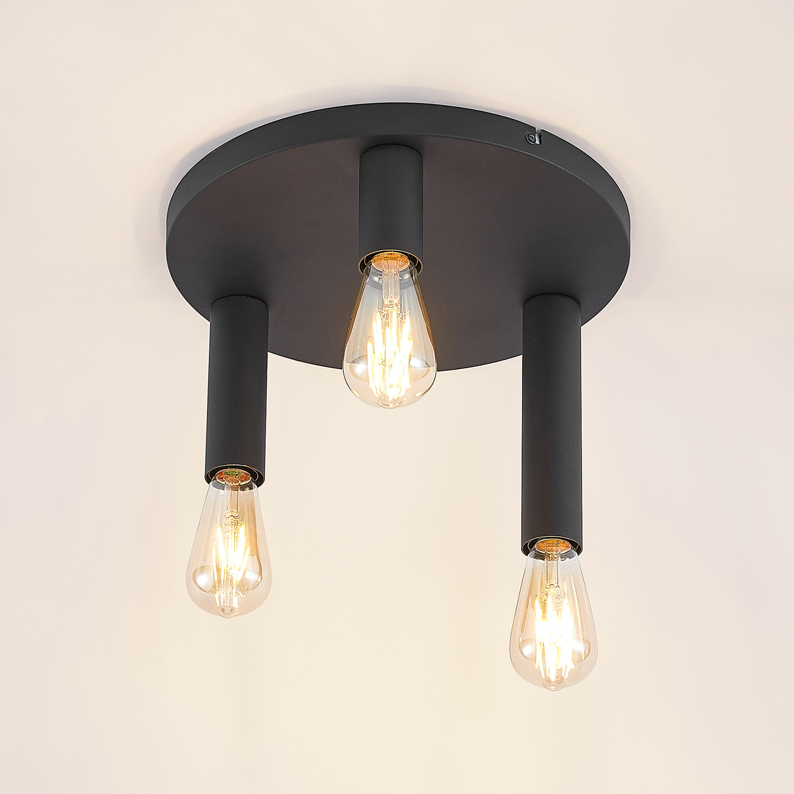 Lindby Belana plafondlamp rond, 3-lamps
