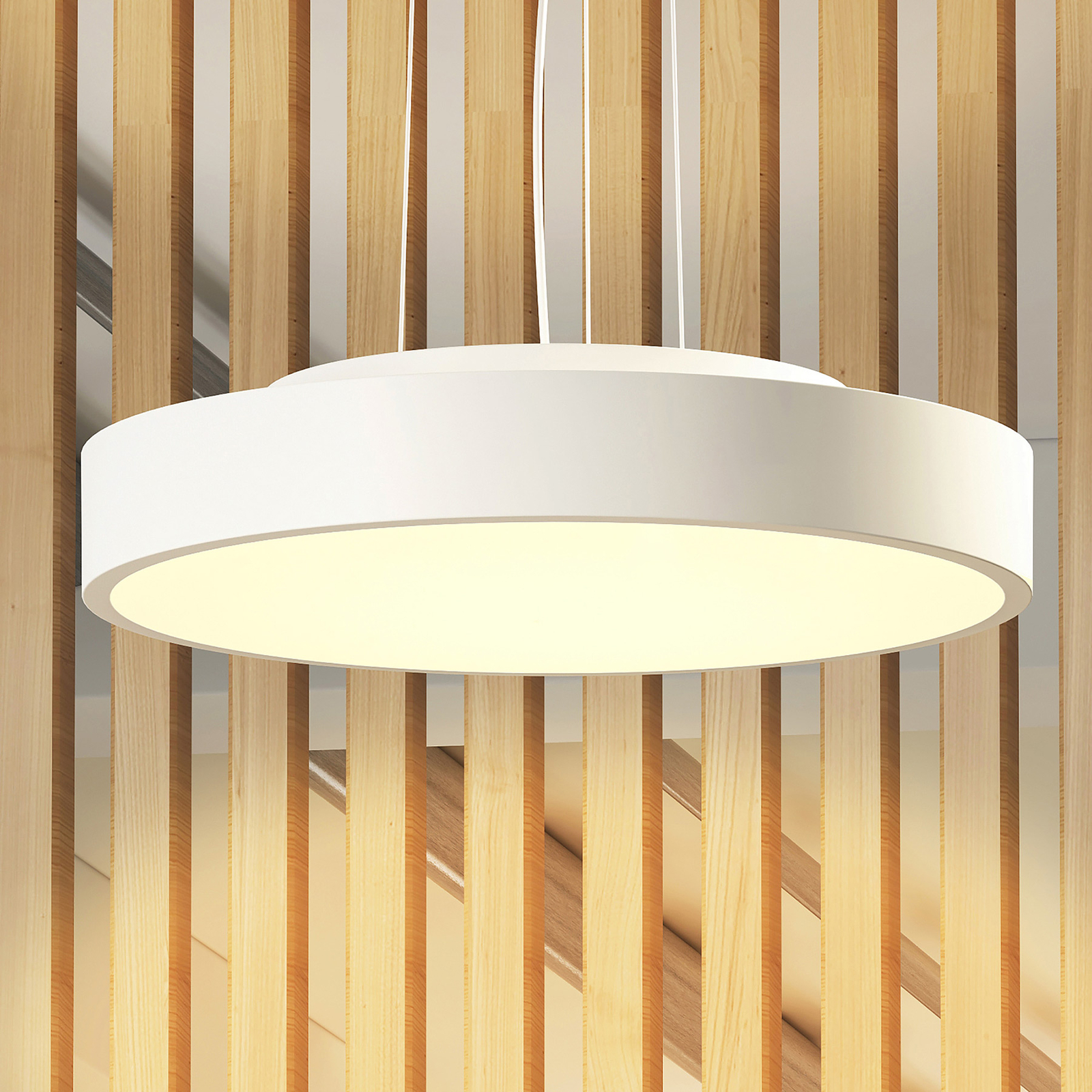 Arcchio Vanida LED-hengelampe, hvit, 40 cm