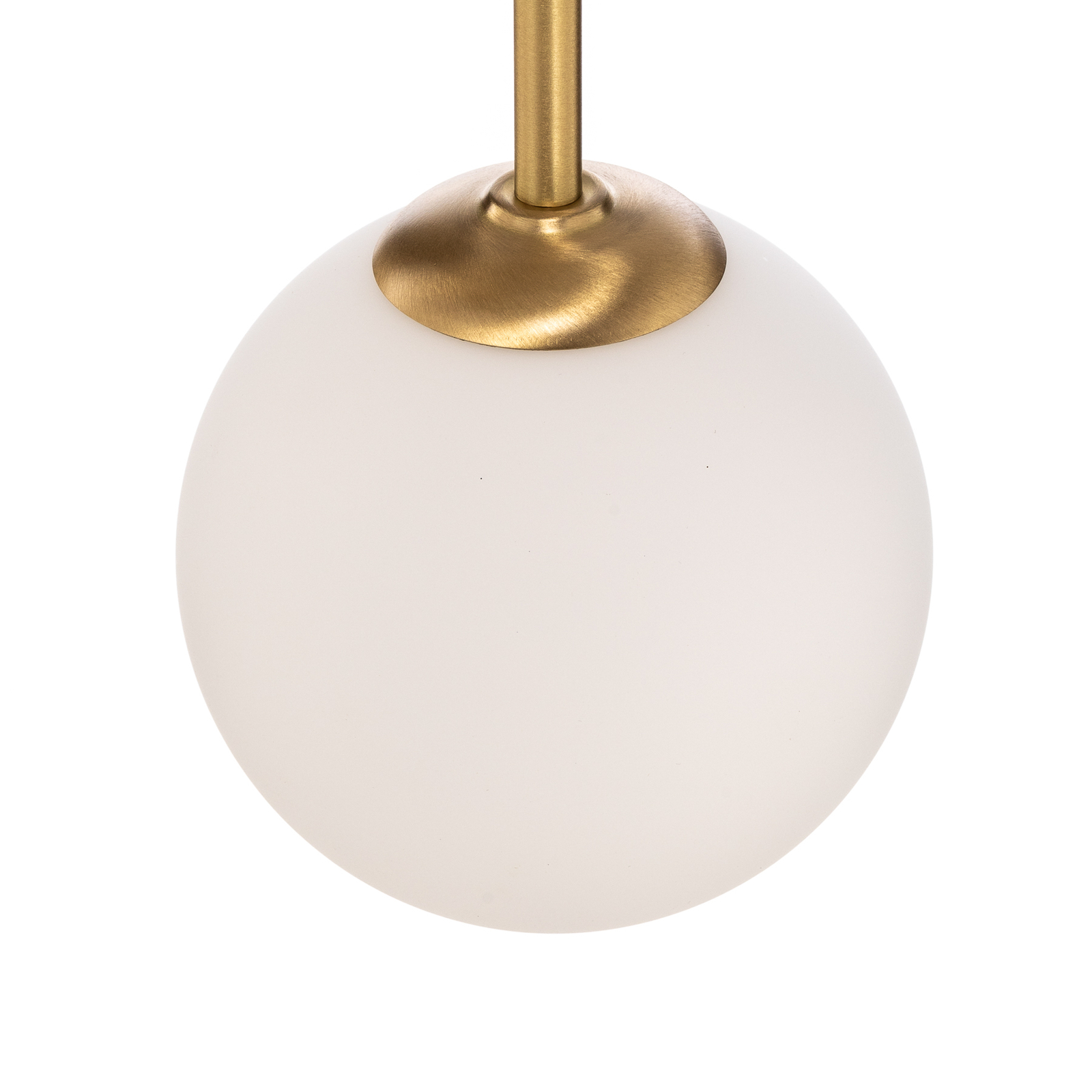 Alison wall light, 2-bulb, brass/white, 89 cm