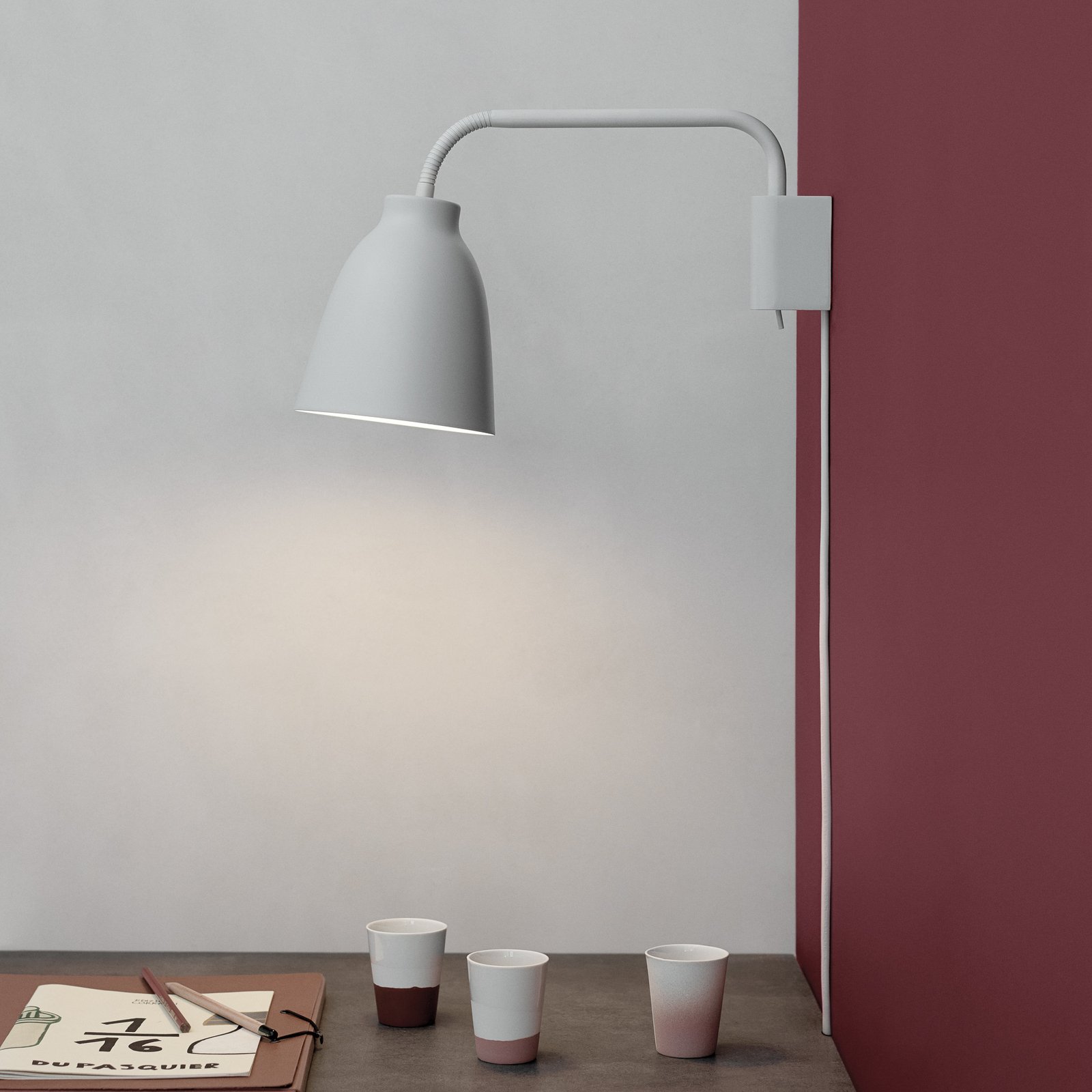 Caravaggio Read Vegglampe Hvit - Fritz Hansen