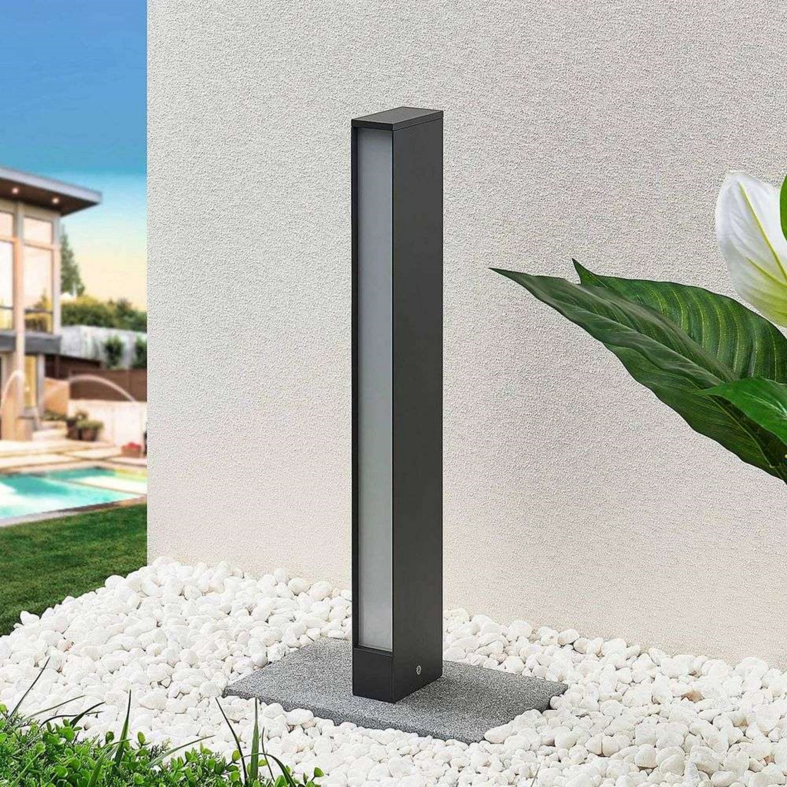 Lirka 1 Buiten Tuinlamp Dark Grey/White - Lucande