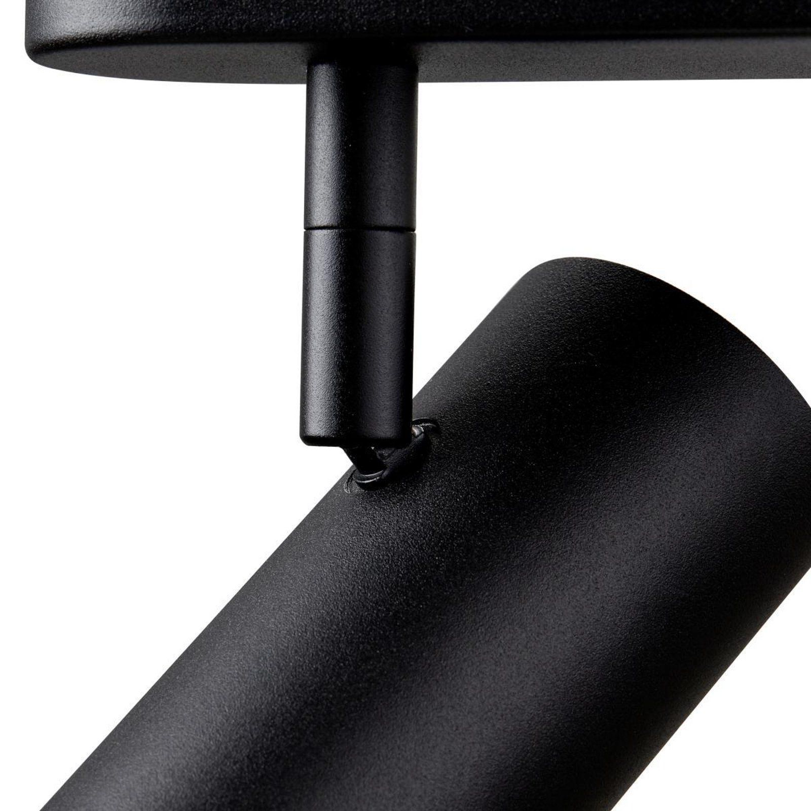 SLV kattokohdevalo Noblo, musta, himmennettävä lämpimään, pituus 24 cm