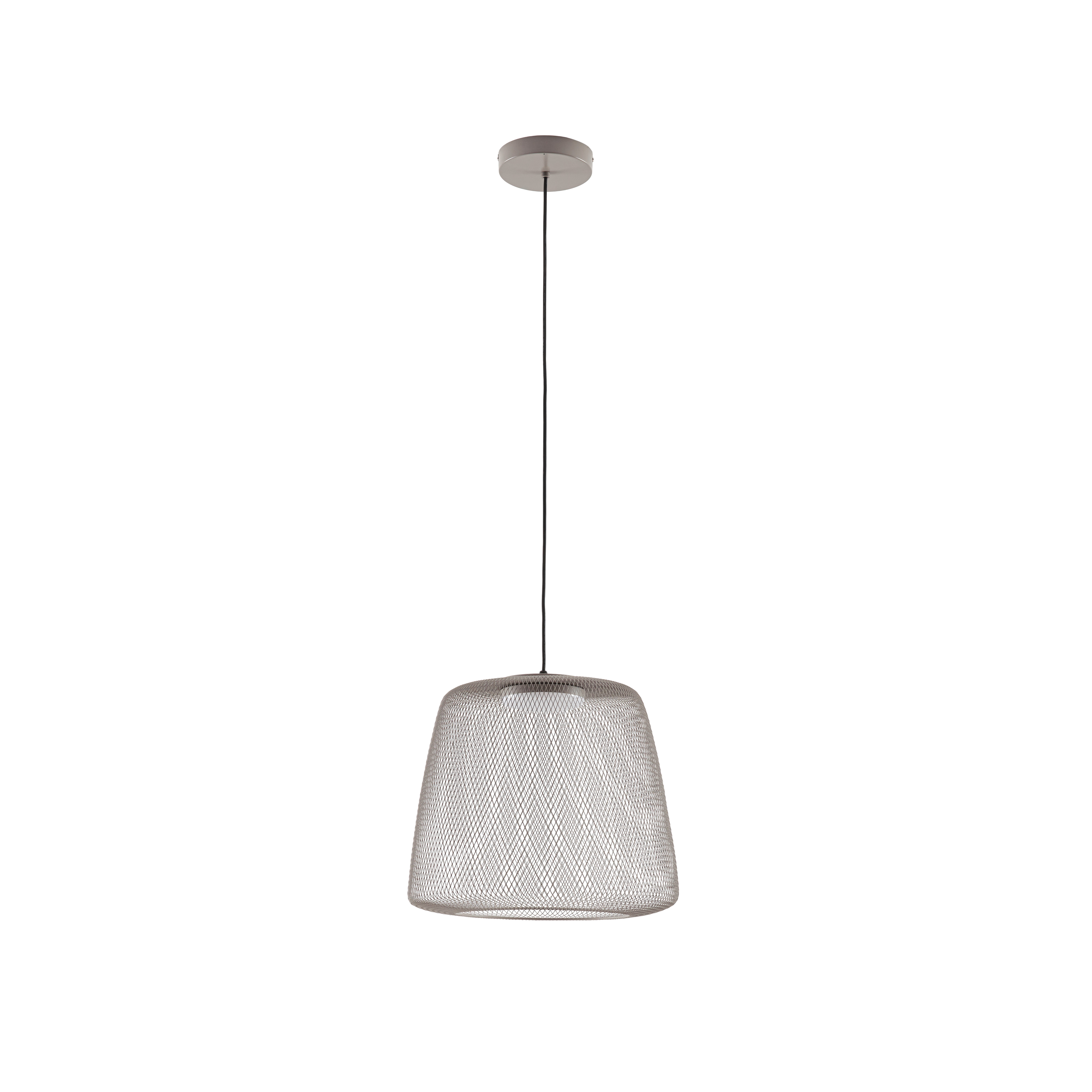 Korvyn LED-Außenhängeleuchte, steingrau, Ø 50cm, step-dim - Lucande