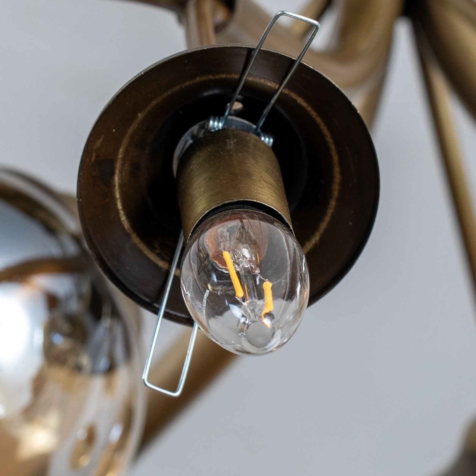 Taklampa AV-4286-12E, 12 lampor, antikguld