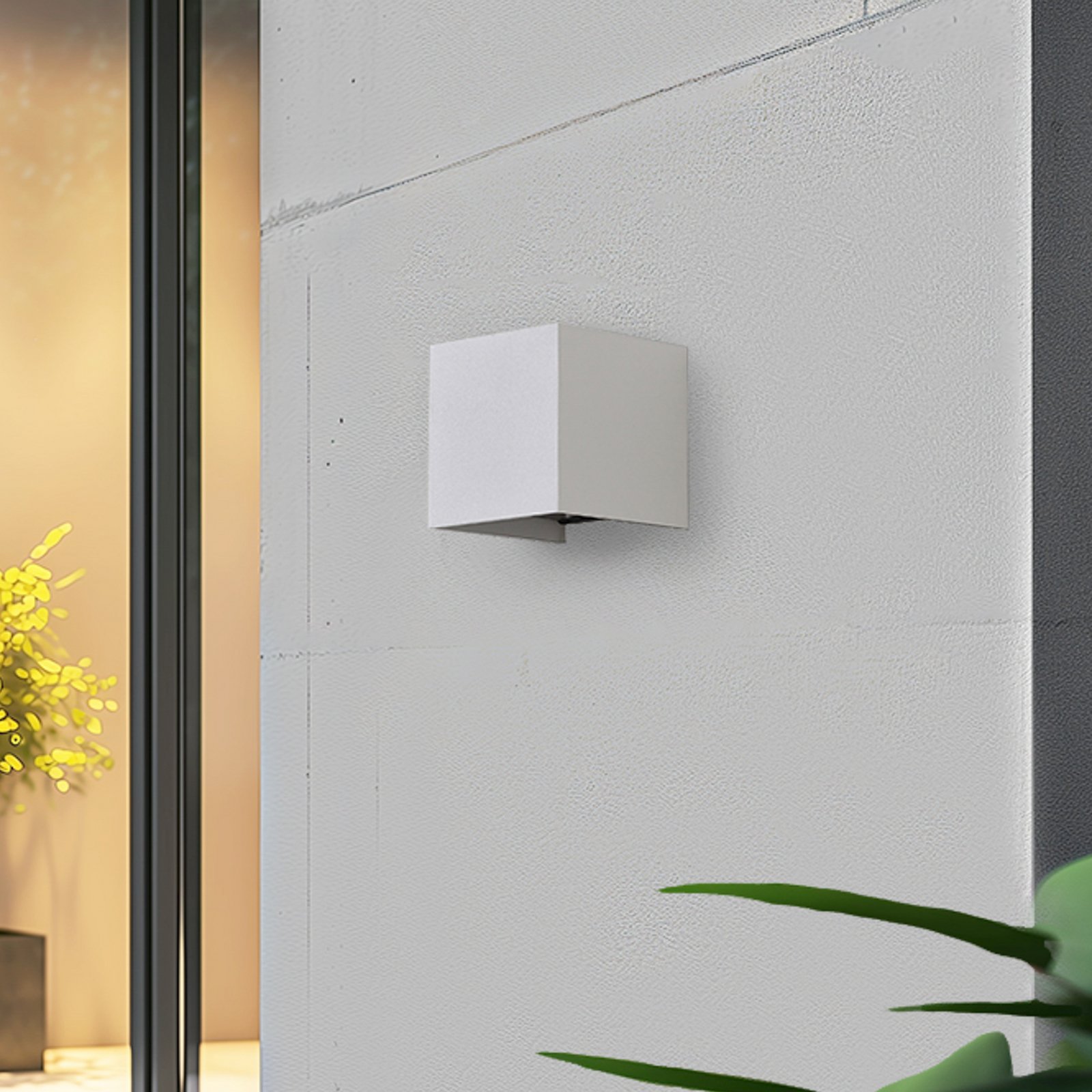 Dara Square LED Smart Draußen Wandleuchte Weiß - Lindby