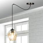 Hanglamp Starla decentraal 1-lamp, glas amber