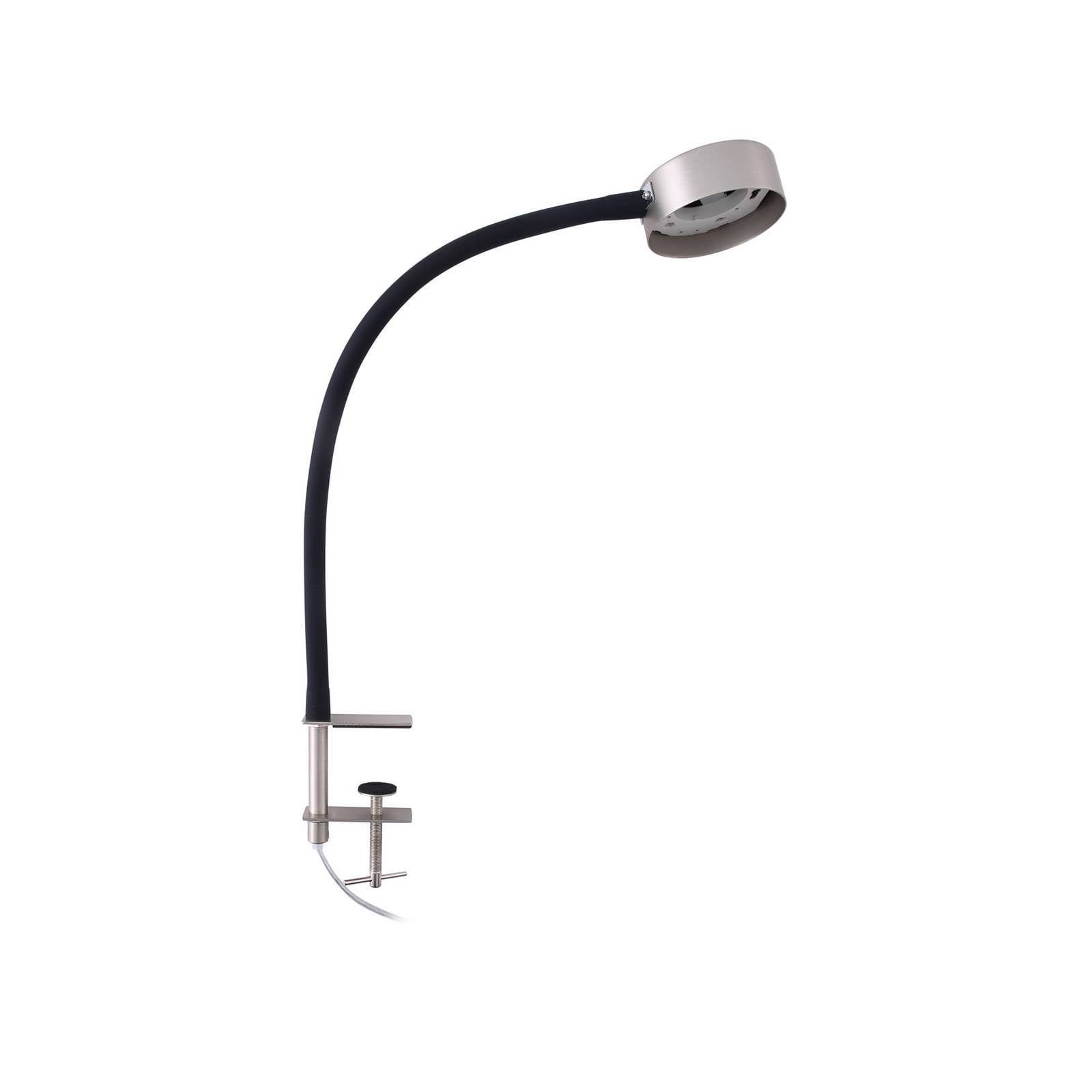 Lindby Schraubklemmleuchte Jyla, nickel matt, GX53, Flexarm
