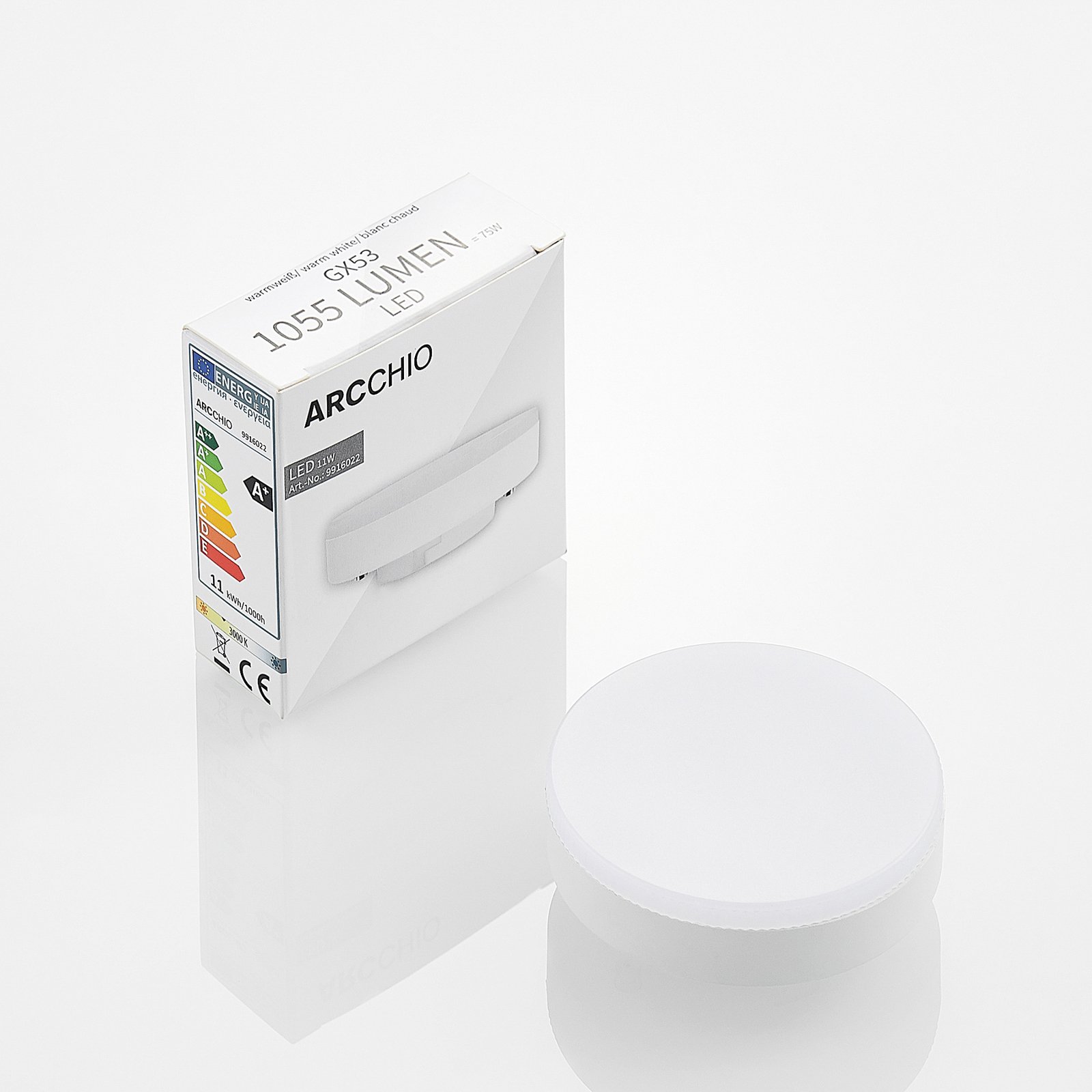 Arcchio LED-pære GX53 10 W 3.000 K