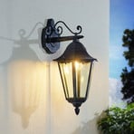 Vonkajšie nástenné svietidlo Navedo, čierna/strieborná, výška 47 cm, smerom