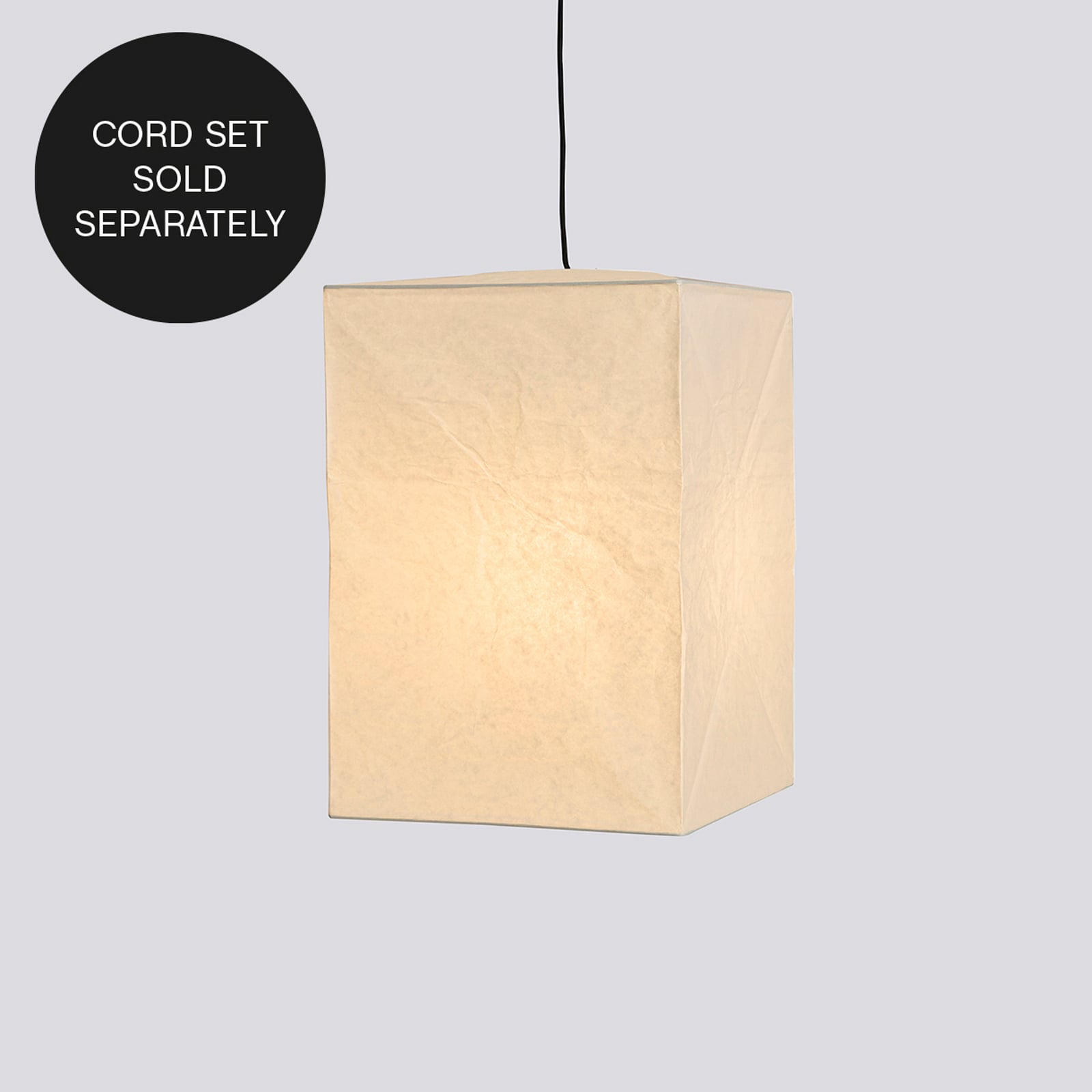 Abajur HAY Cube, altura 55 cm, branco, papel
