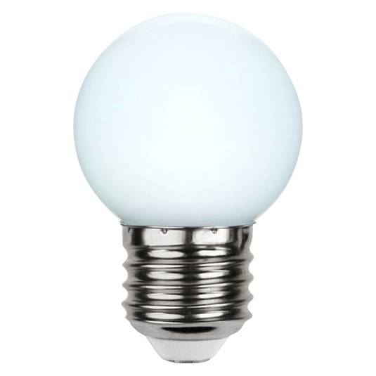 LED-lampe E27 G45 til lyskæder, hvid 6.500K
