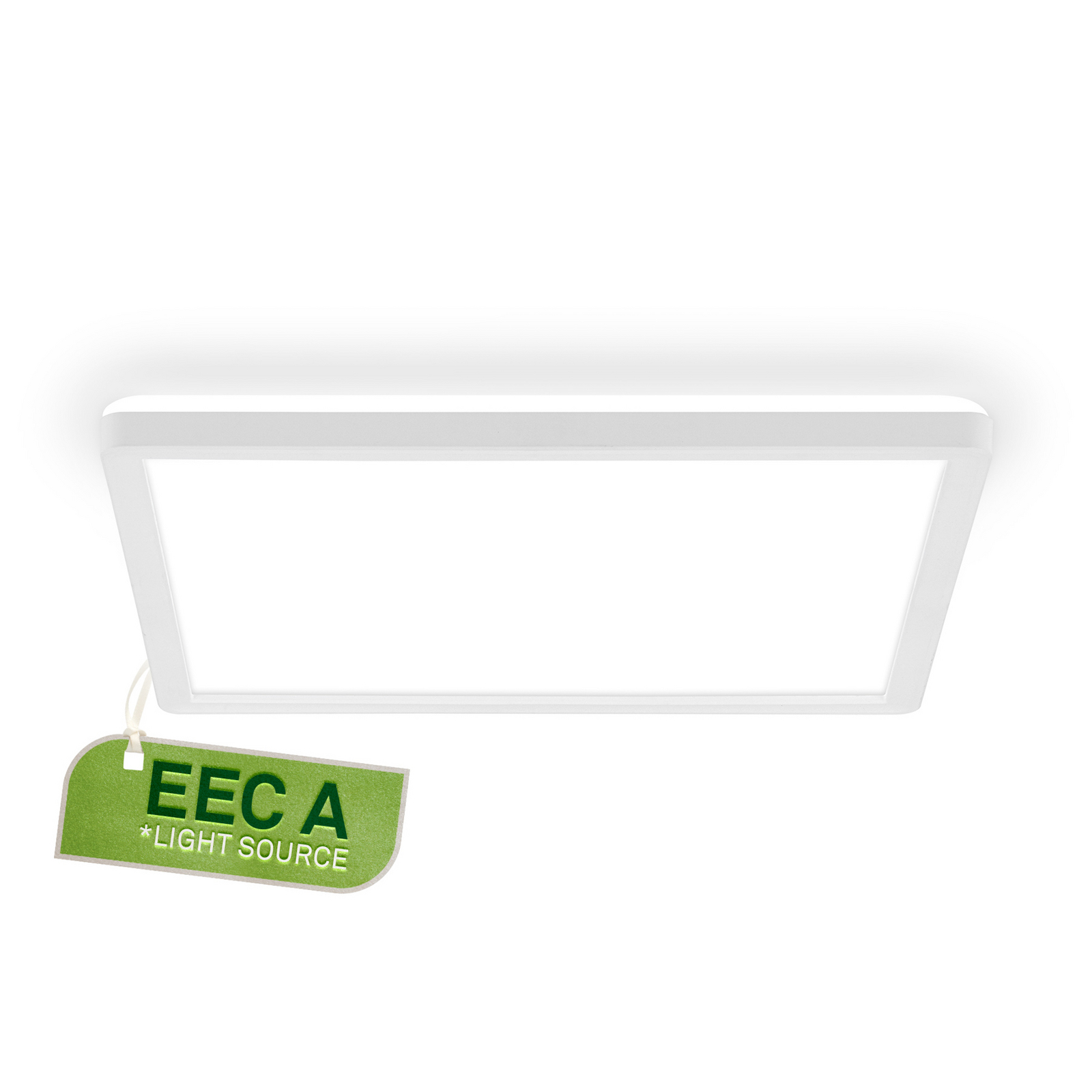 Plafonnier LED Tava A, 29x29 cm, plastique, blanc