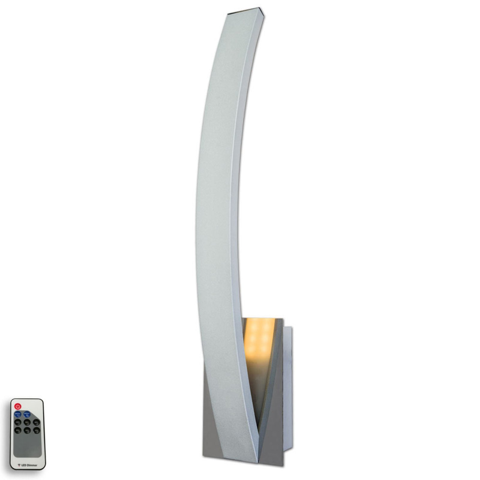 Lis Poland Largo LED wall light, indirect aluminium, for Hallway, metal, plastic, 5.5 W, energy efficiency: A+, W: 6 cm, H: 39 cm