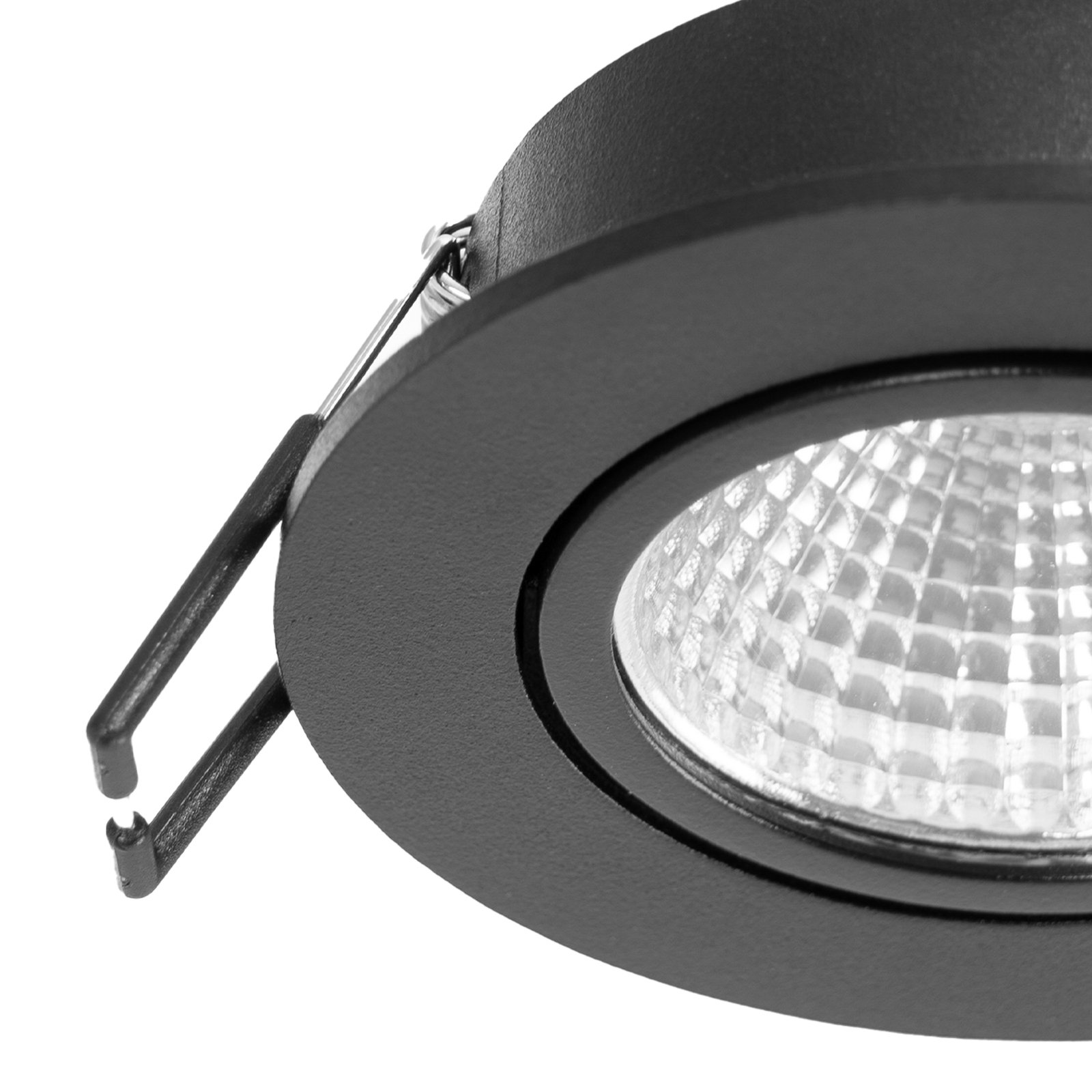 Arcchio LED-es downlight Zarik, fekete, 2700K