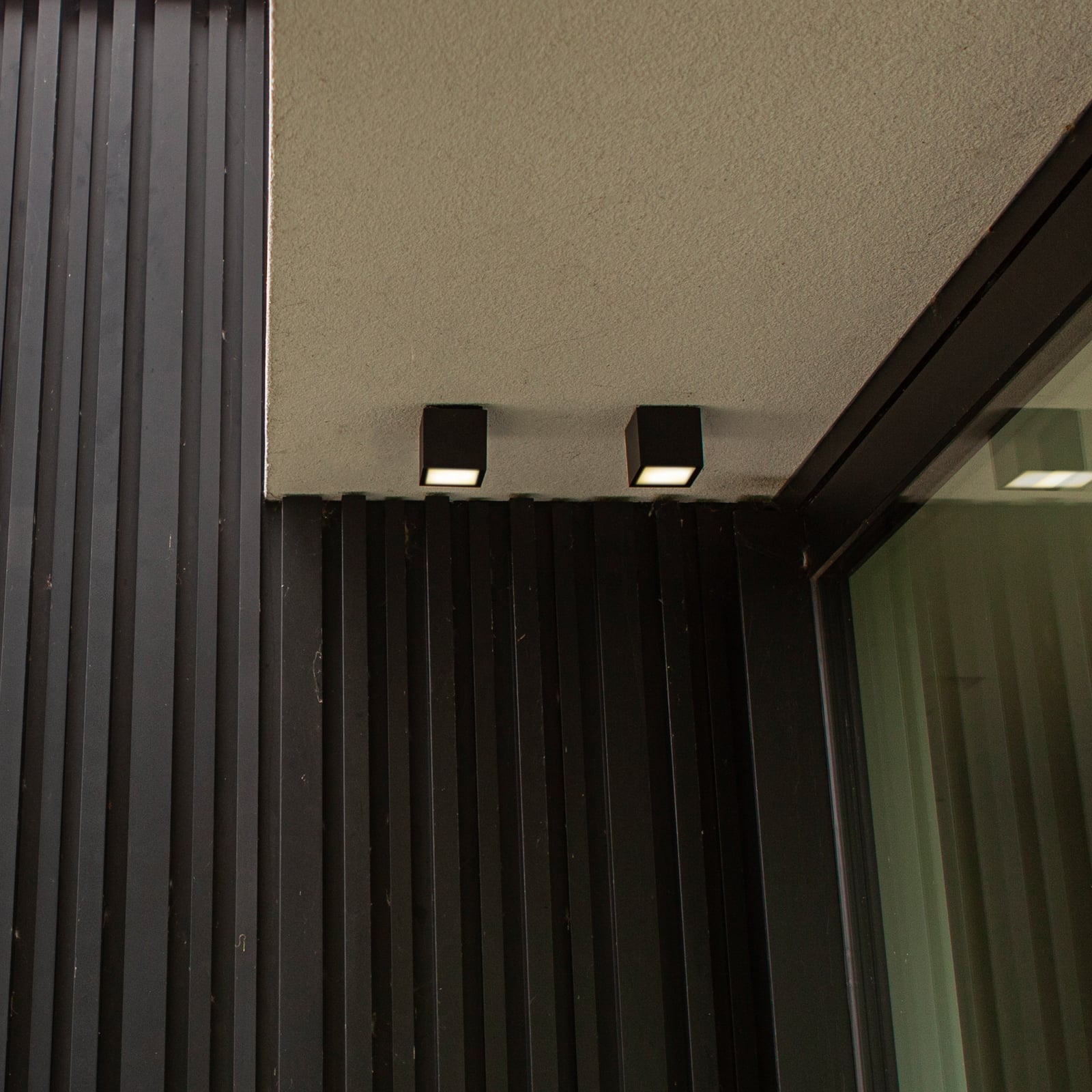 Plafonnier d'extérieur LED GEMINI, gris foncé, 9 x 9 cm, IP65