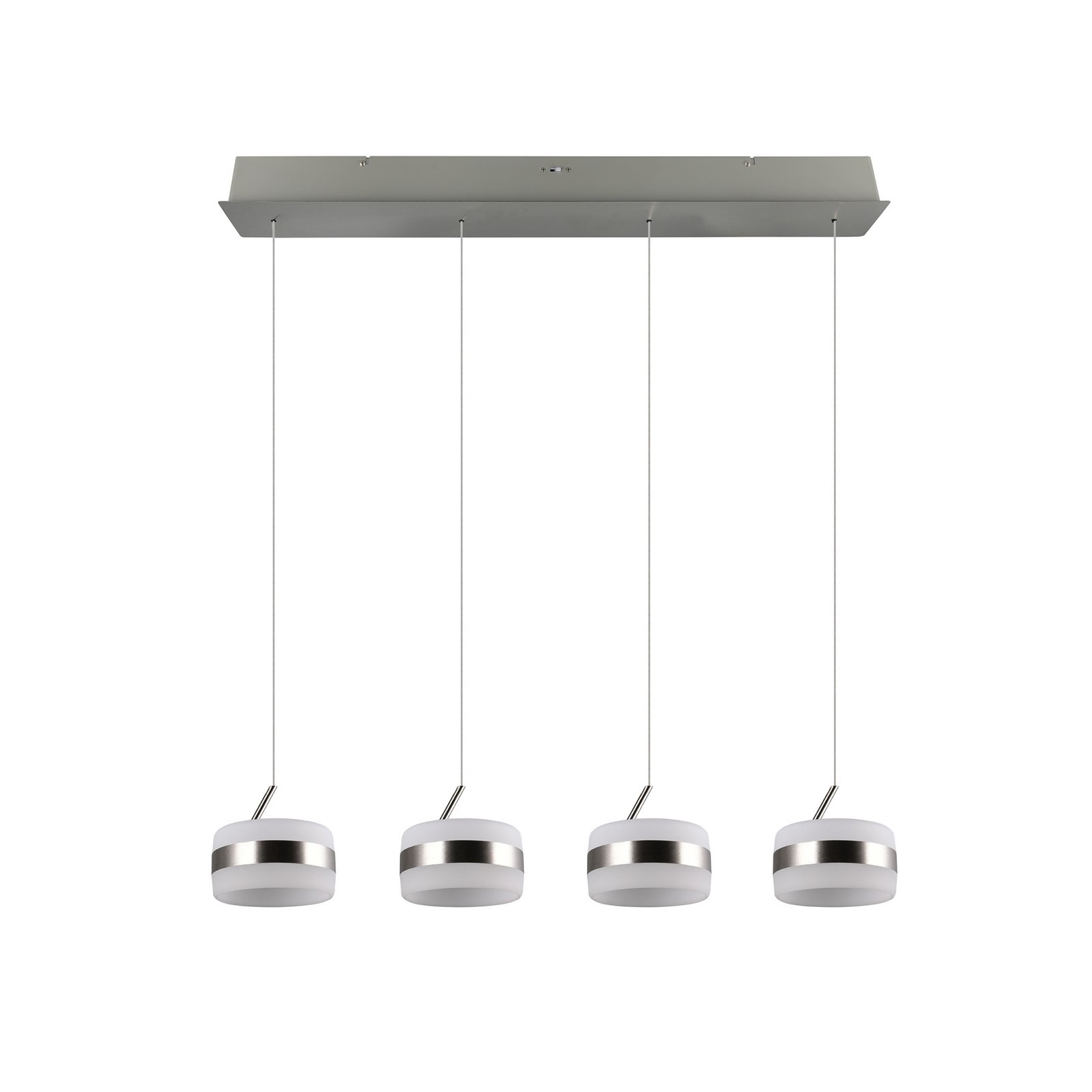 LED függő lámpa Dios, nikkel színű, hossza 85 cm, CCT, 4 izzós.