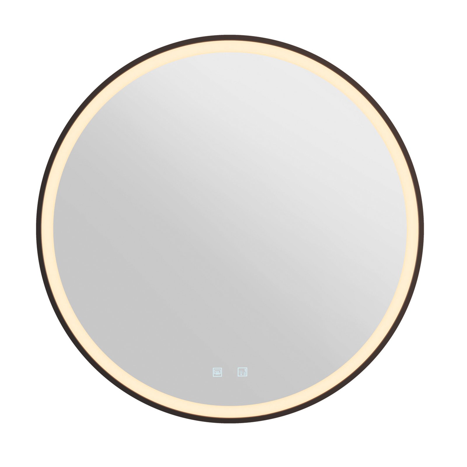 SLV Trukko LED sienas spogulis IP44 CCT melns Ø 80cm
