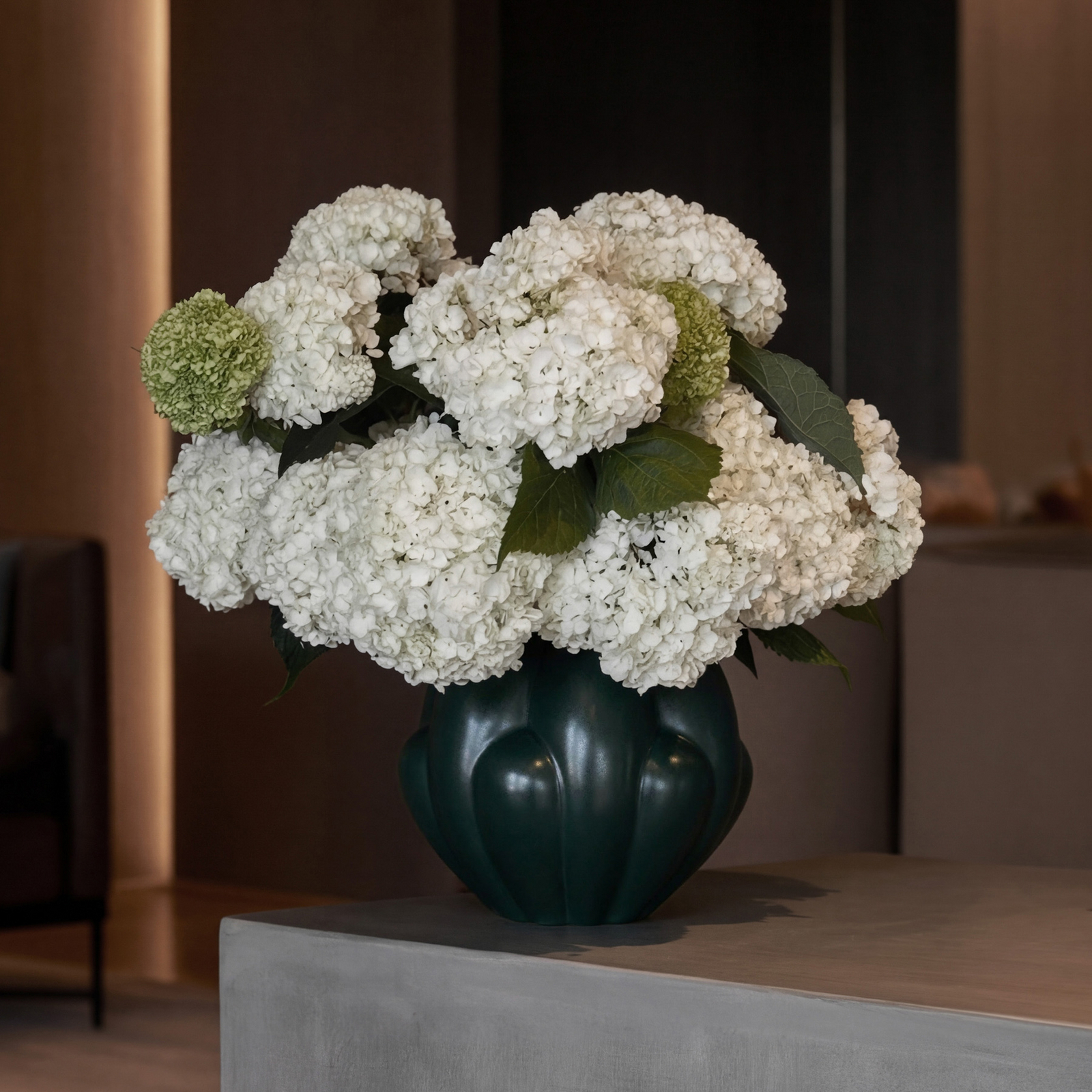Bloom Vase, dunkelgrün, Höhe 27cm, Keramik - 101 Copenhagen