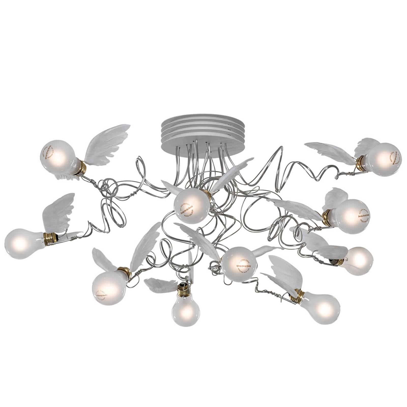 Ingo Maurer Birdie’s Nest lampa sufitowa 10-pkt