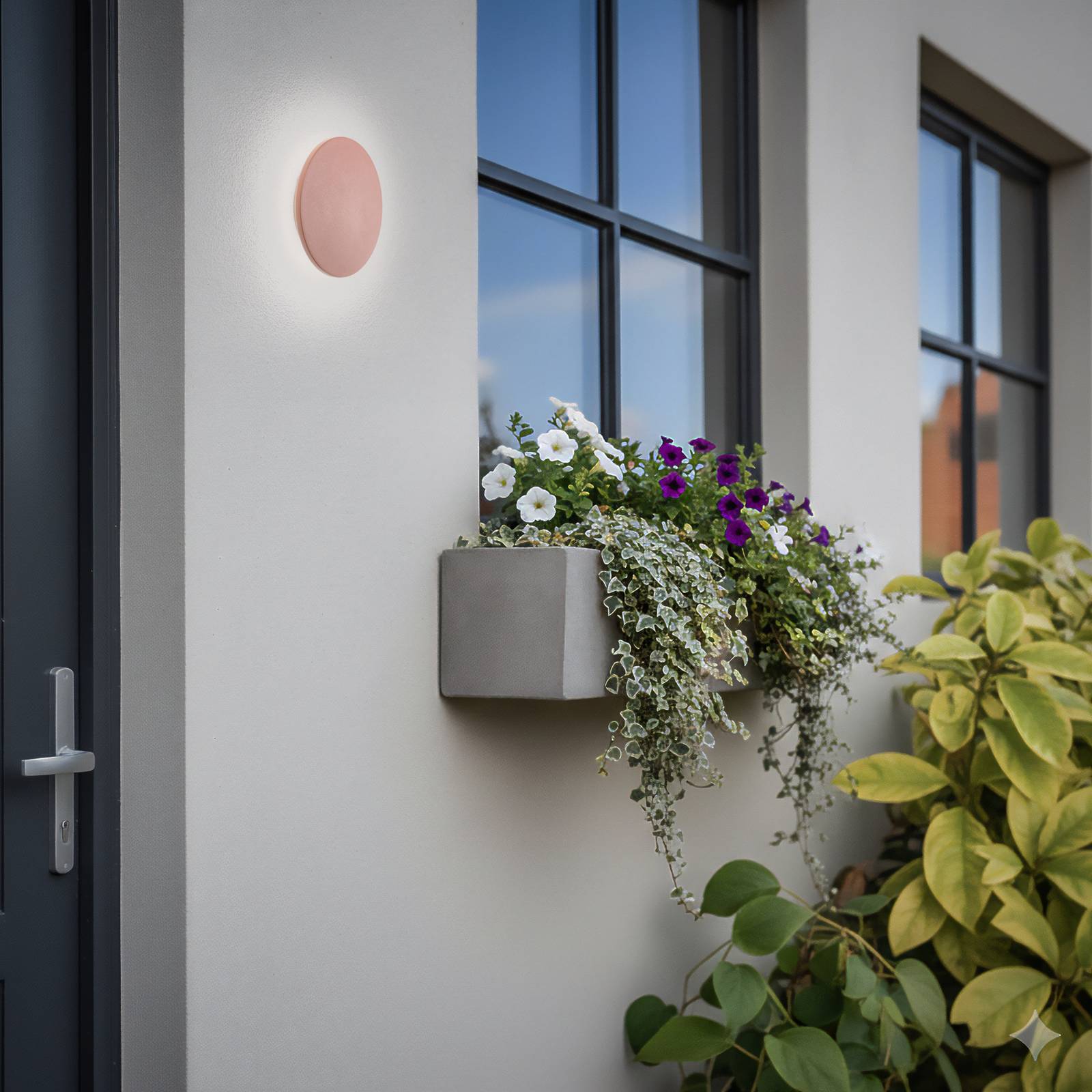 LED-Wandleuchte Aria M, ziegelrot, Aluminium, Ø 18 cm günstig online kaufen