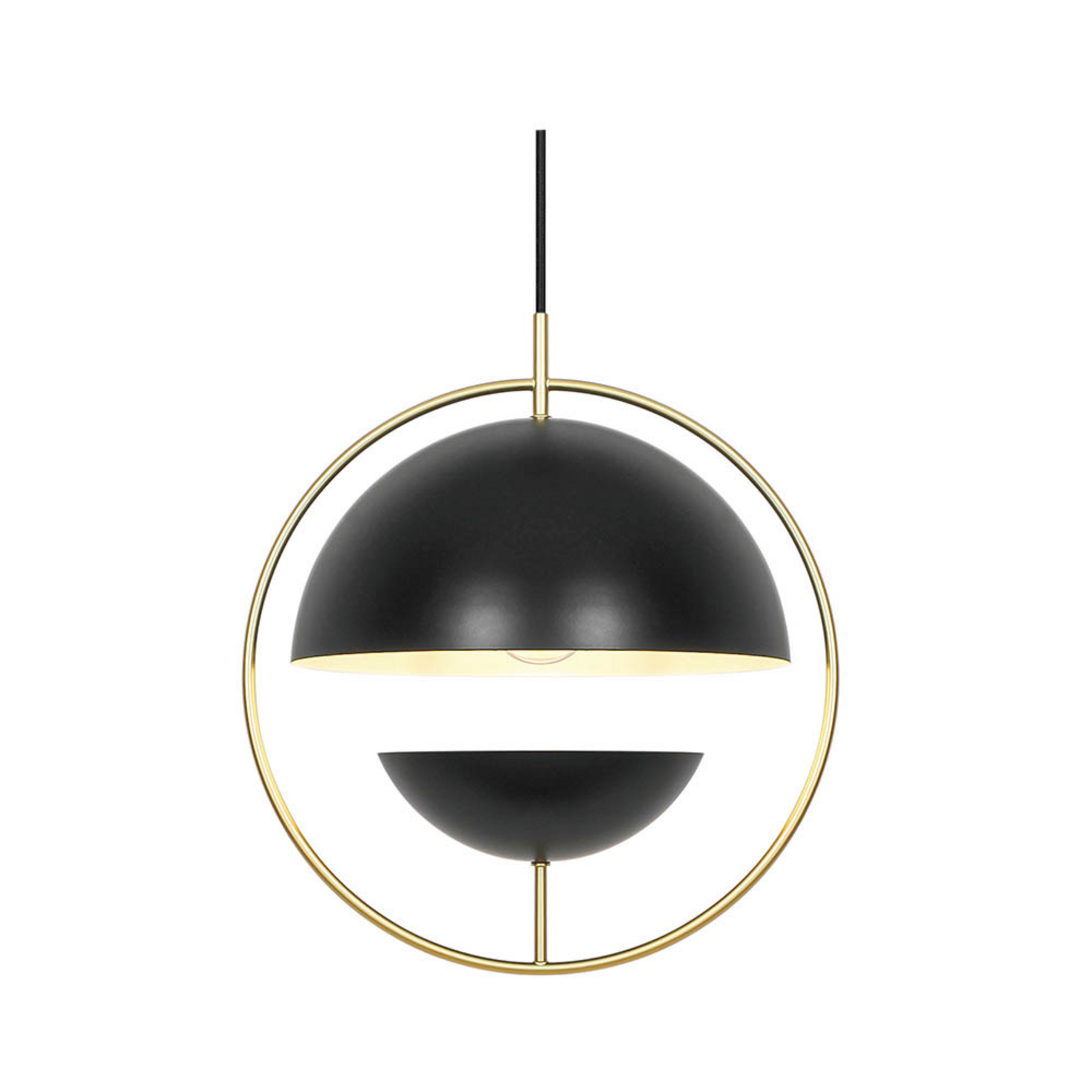 Pendelleuchte Tavia, schwarz, Ø 33 cm, Metall