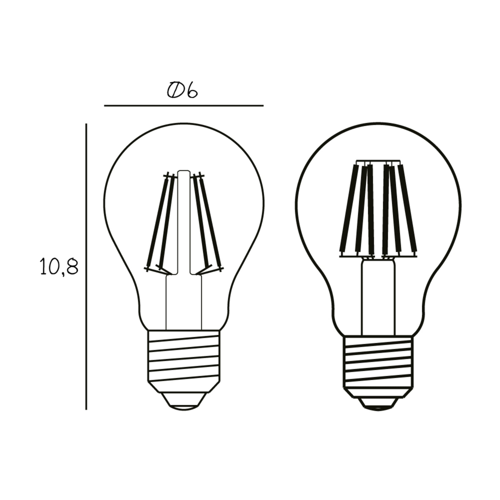 Arbitrary E27 LED 3,5W 2.200 K dim, Ø 6 cm - Design By Us