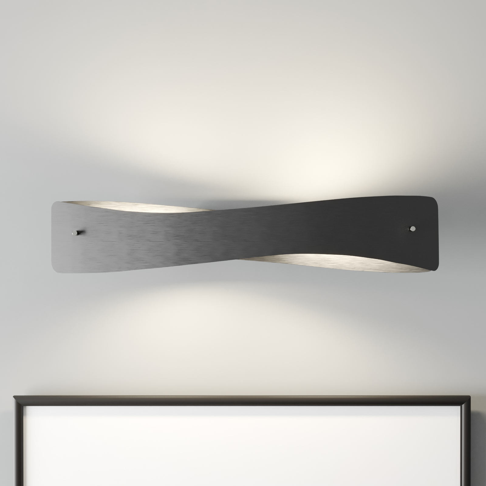Rothfels Lian LED-vegglampe, svart, aluminium