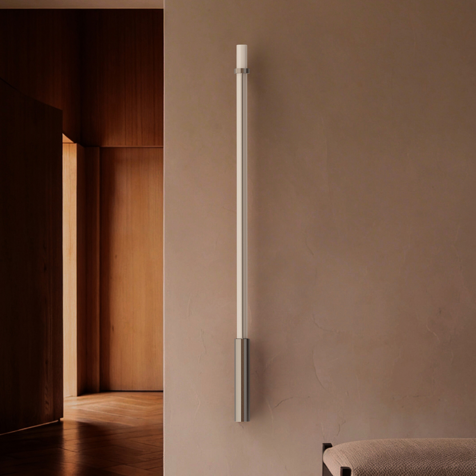 Applique murale LED DCW « In Fine », argent, hauteur 160 cm, IP65 Applique murale LED DCW « In Fine », argent, hauteur 160 cm, IP65