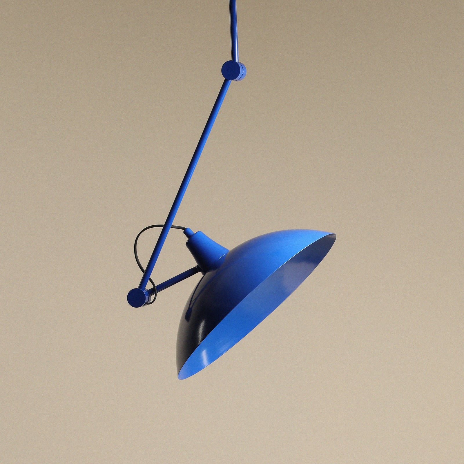 Viseća lampa Melos, plava, Ø 36 cm, metalna - Aldex