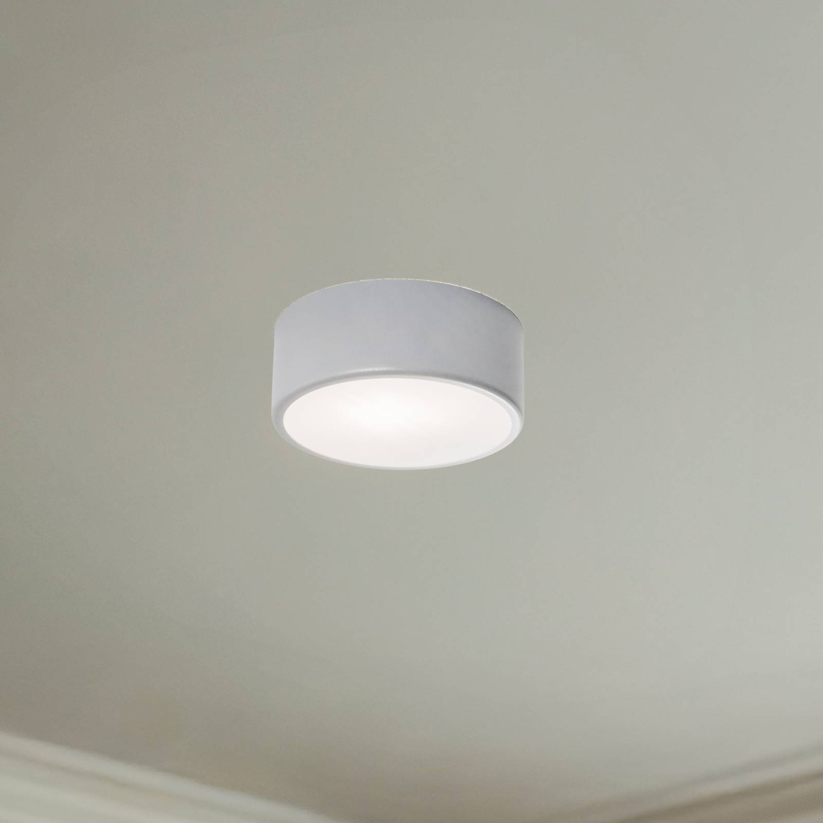 Deckenleuchte Cleo, Ø 20 cm, IP54, grau, Metall, E27 günstig online kaufen