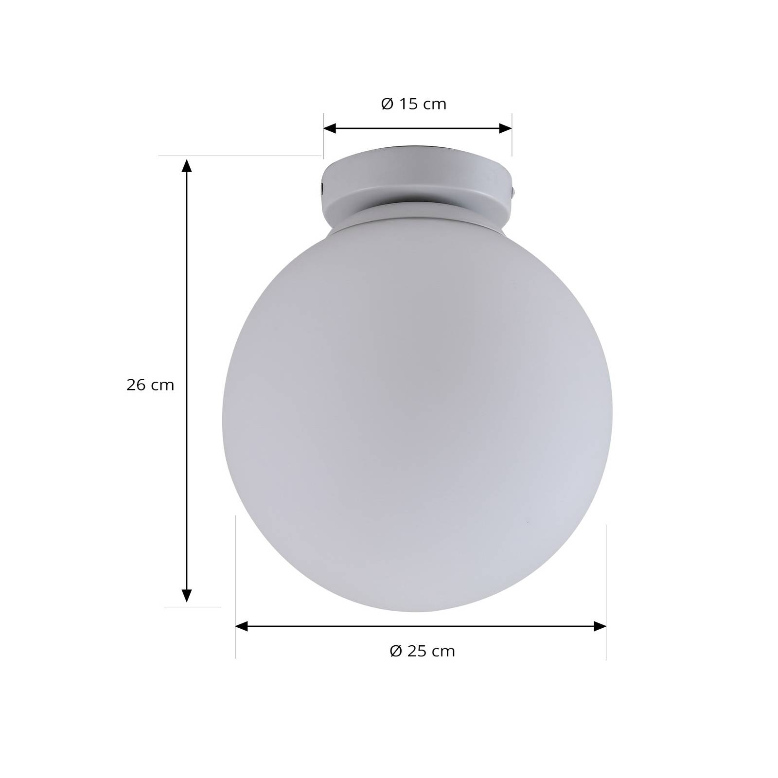 Lindby Meriala lampa sufitowa biała, klosz Ø 25cm