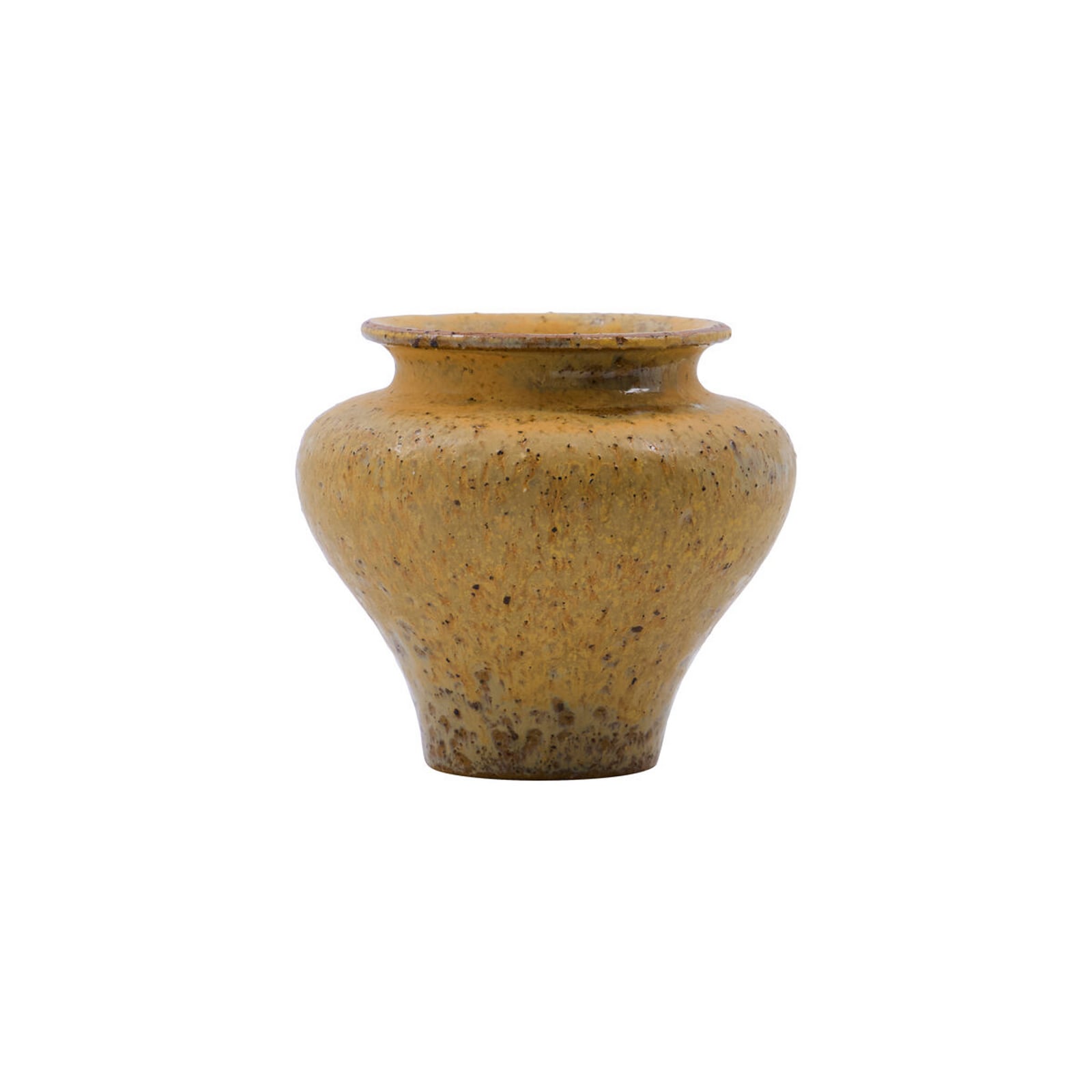 Vaso HDKolo, giallo senape, altezza 9 cm, ceramica - House Doctor