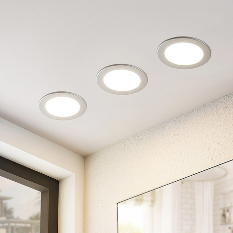 LED-downlight Joki sølv 3 000K rund 17 cm