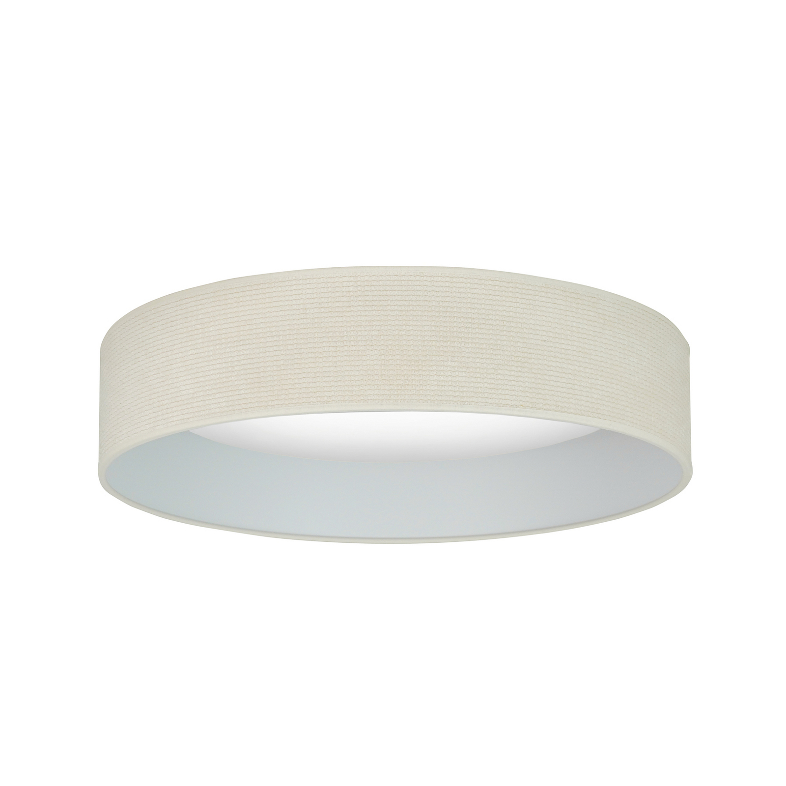 LED ceiling light Plafond, white, fabric, Ø 45 cm, 3-step dimmable