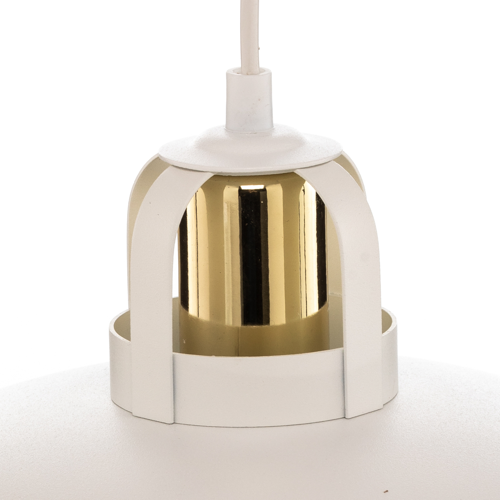Hanglamp Felix, wit/goud, 1-lamps