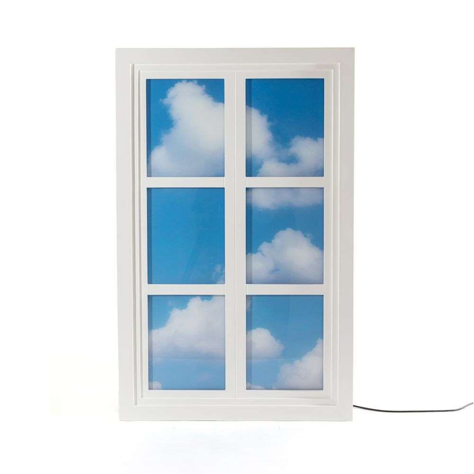 Window 3 Wall Lamp/Floor Lamp White/Light Blue- Seletti