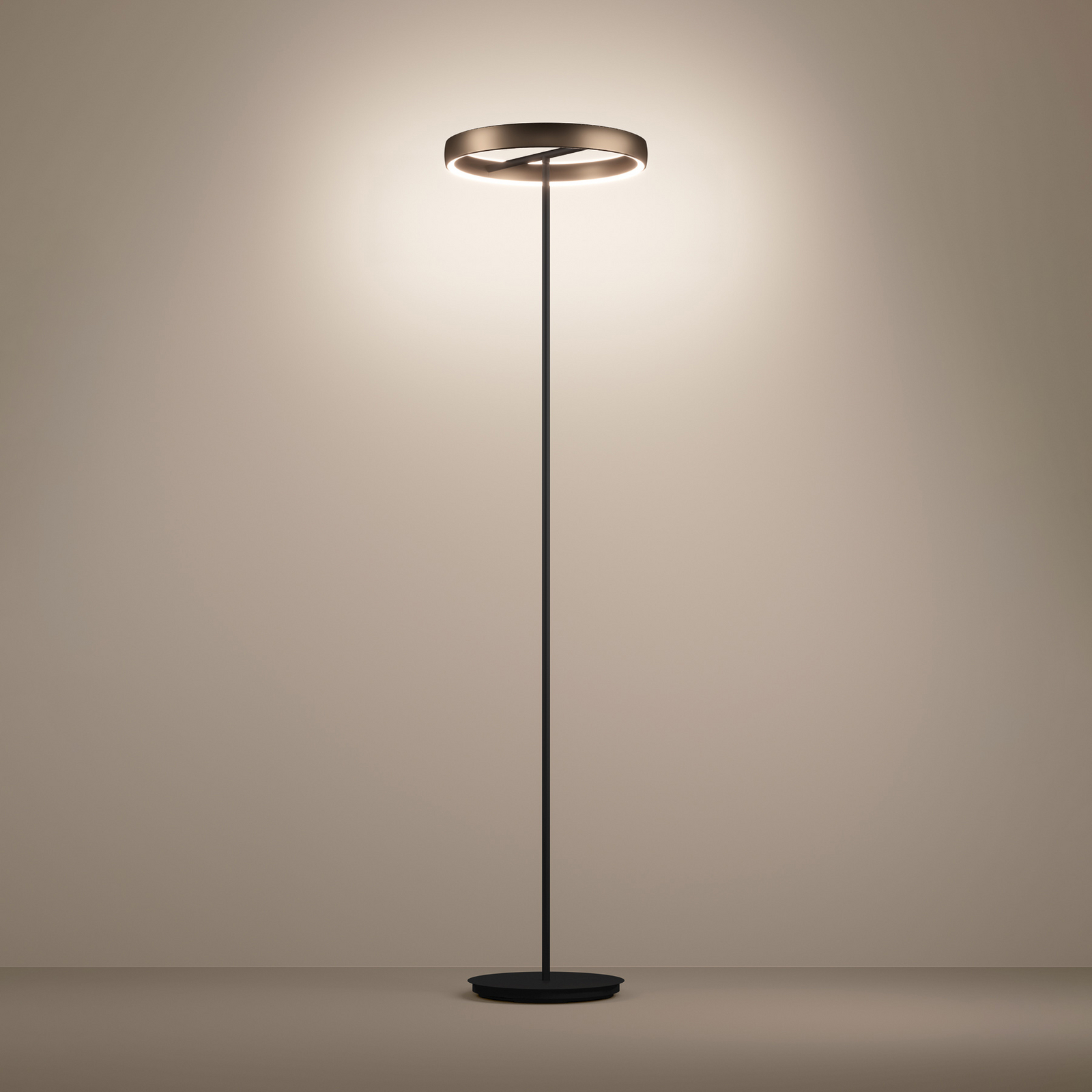 Lampe sur pied LED Trabuco noir/marron 175 cm - Stars of Light
